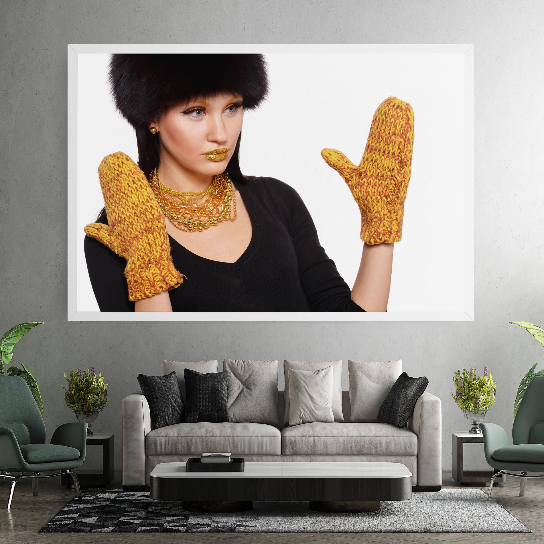 Leinwandbild Gold Accessories mockup 7