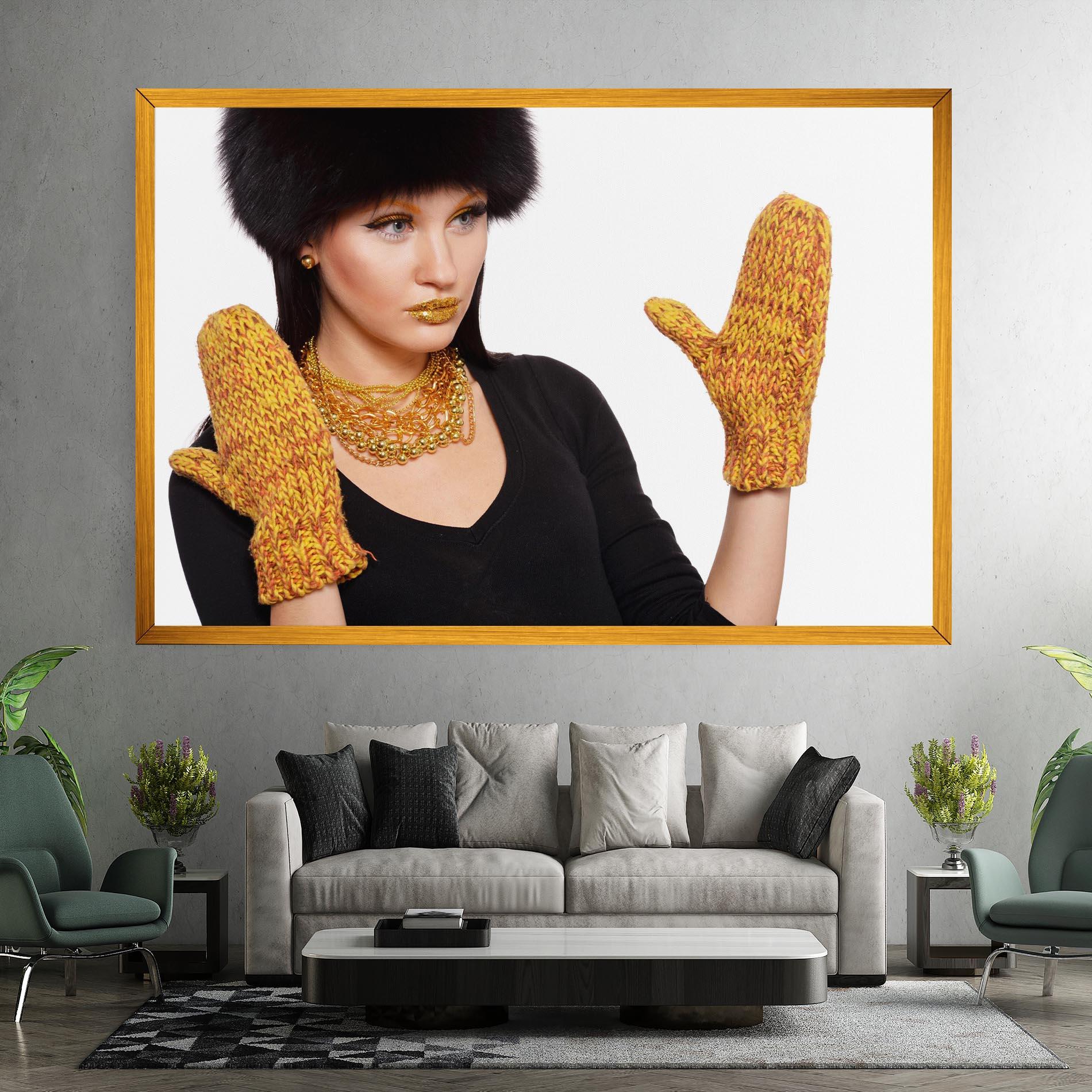 Leinwandbild Gold Accessories mockup 7