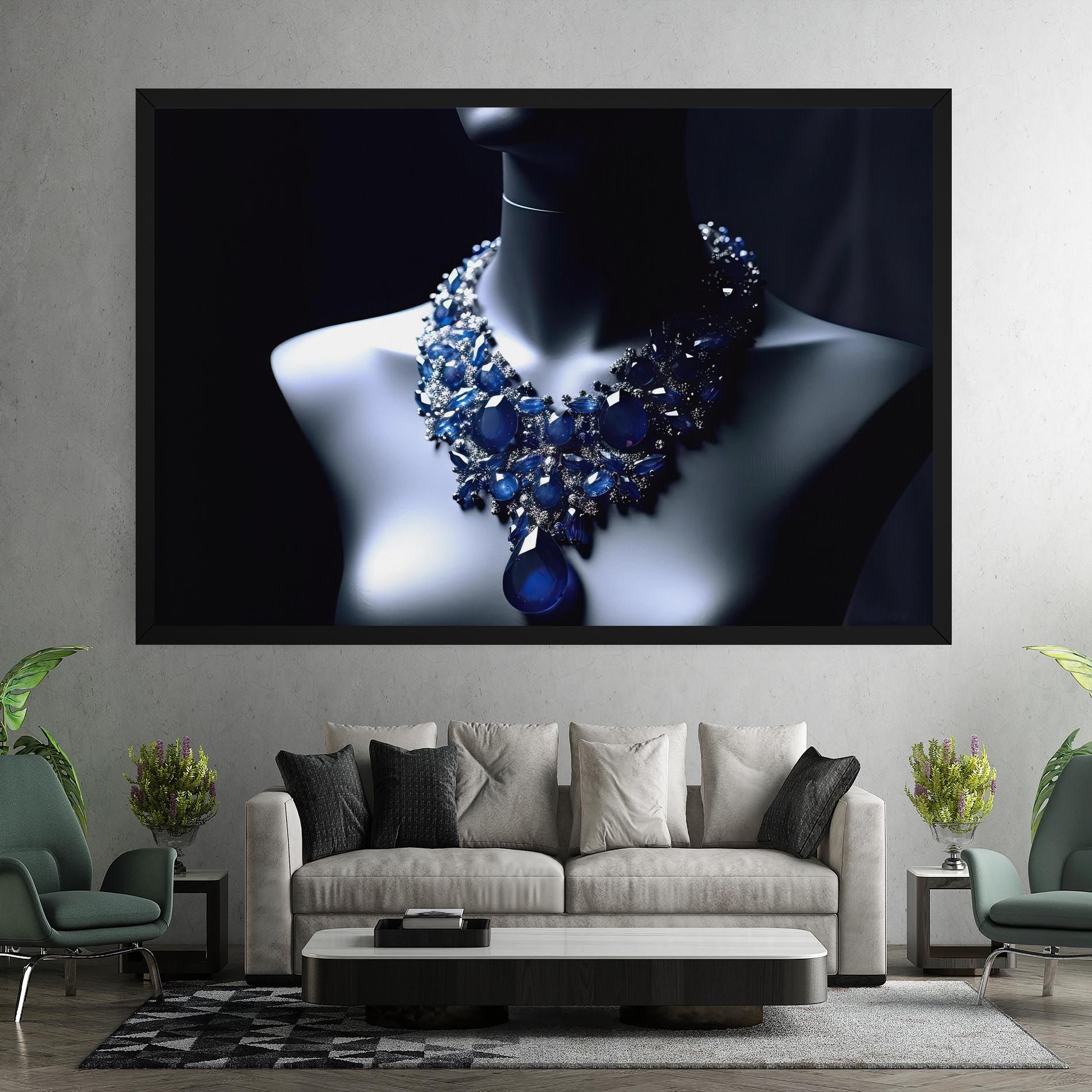 Blue Diamonds Necklace mockup 7