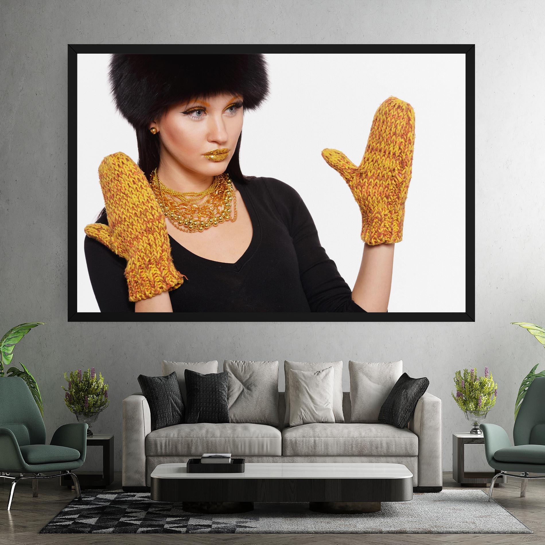 Leinwandbild Gold Accessories mockup 7