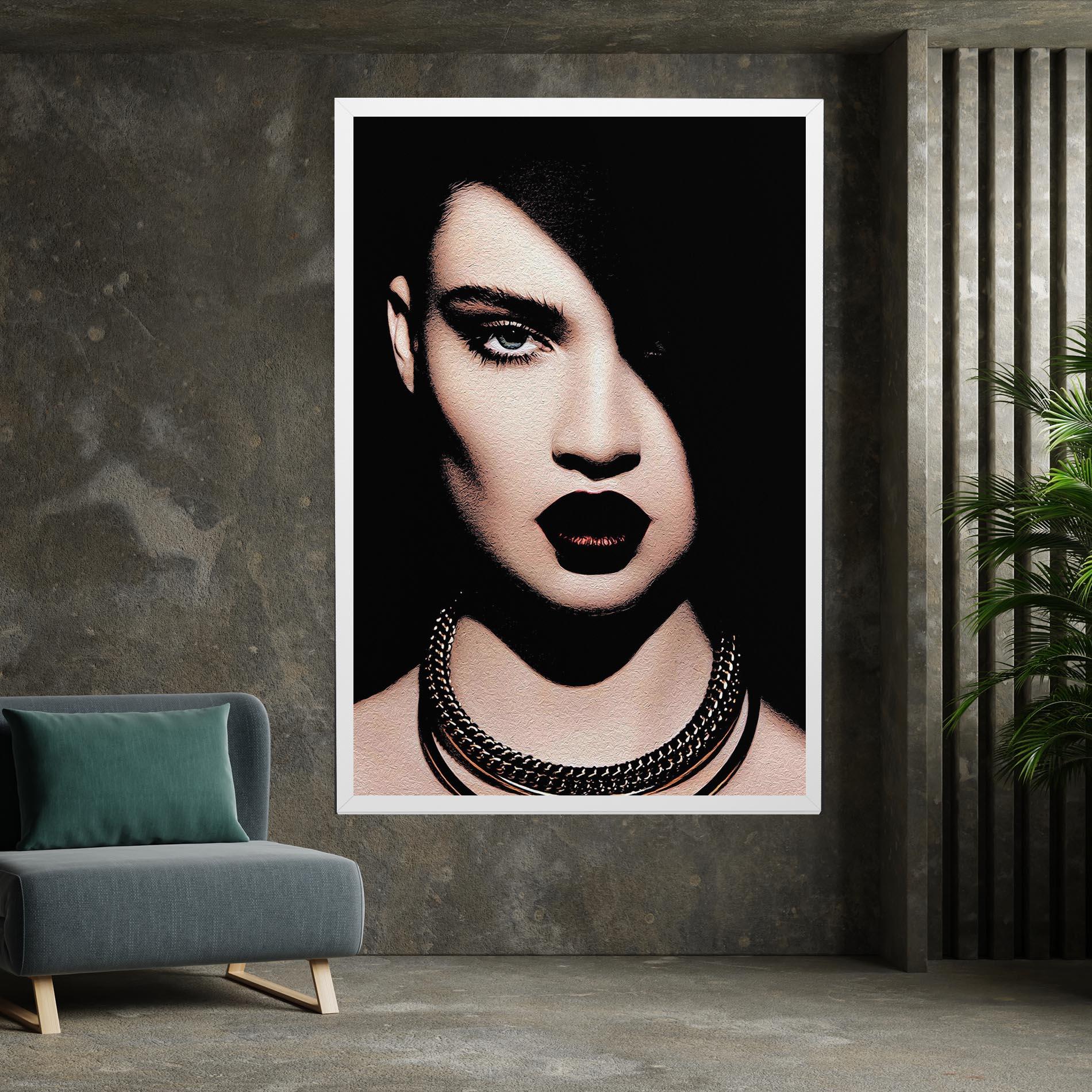 Leinwandbild Gold Necklace mockup 7