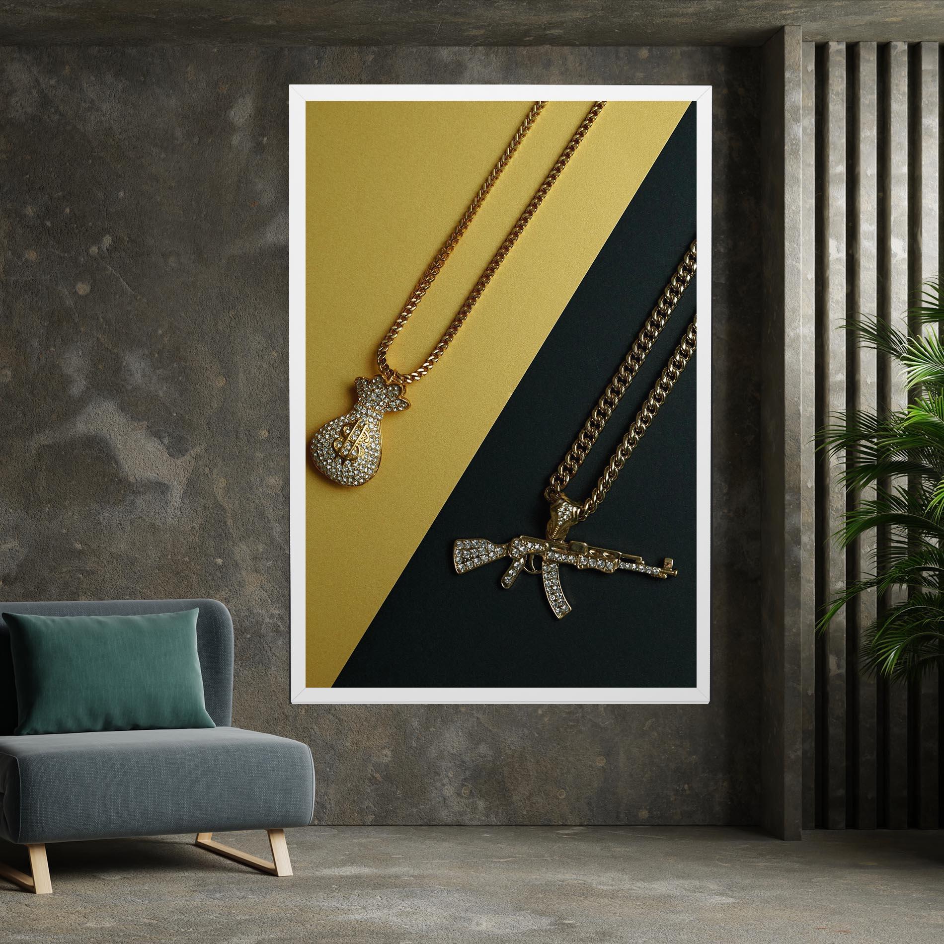 Leinwandbild Gun Neckace mockup 7