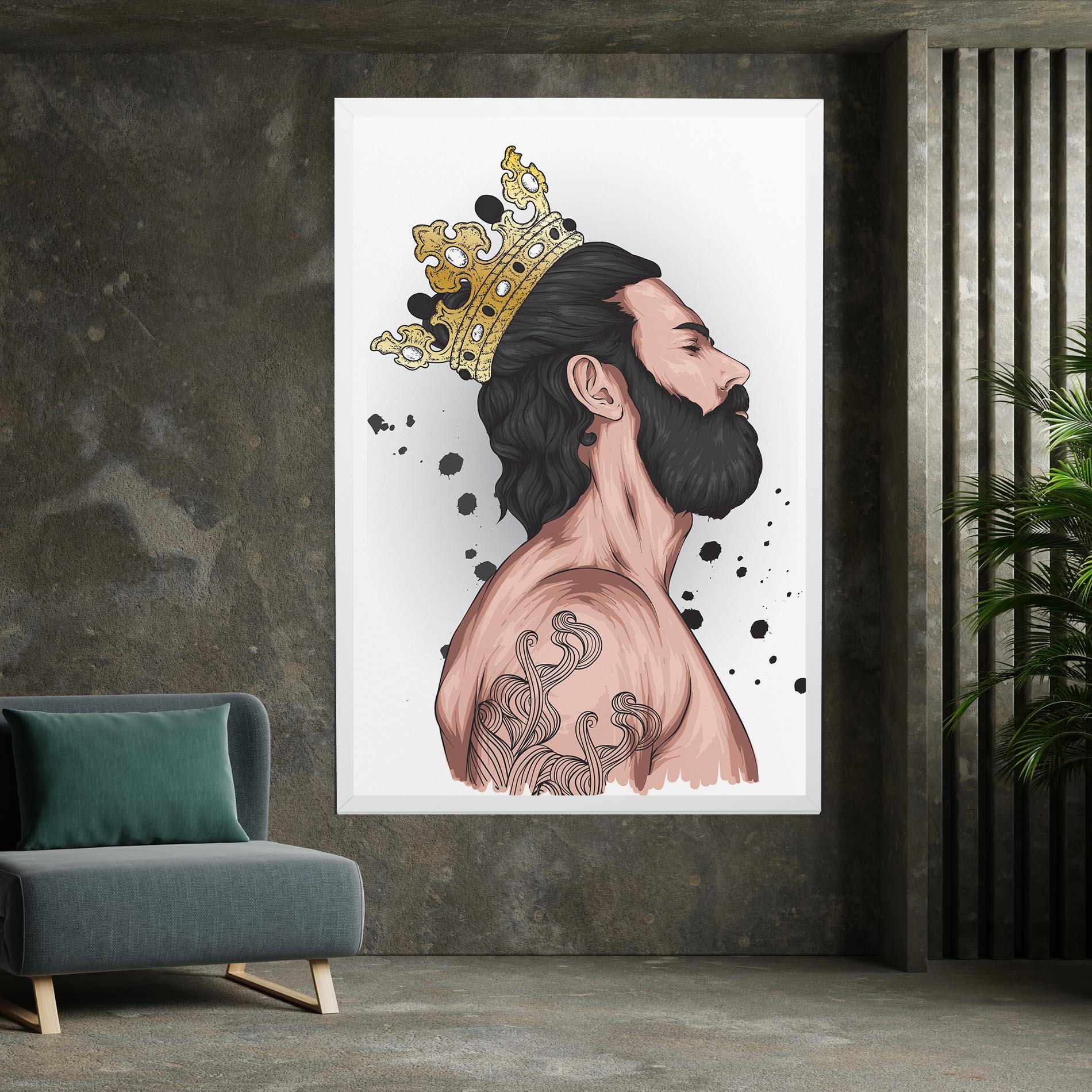 Leinwandbild Male With Crown mockup 7
