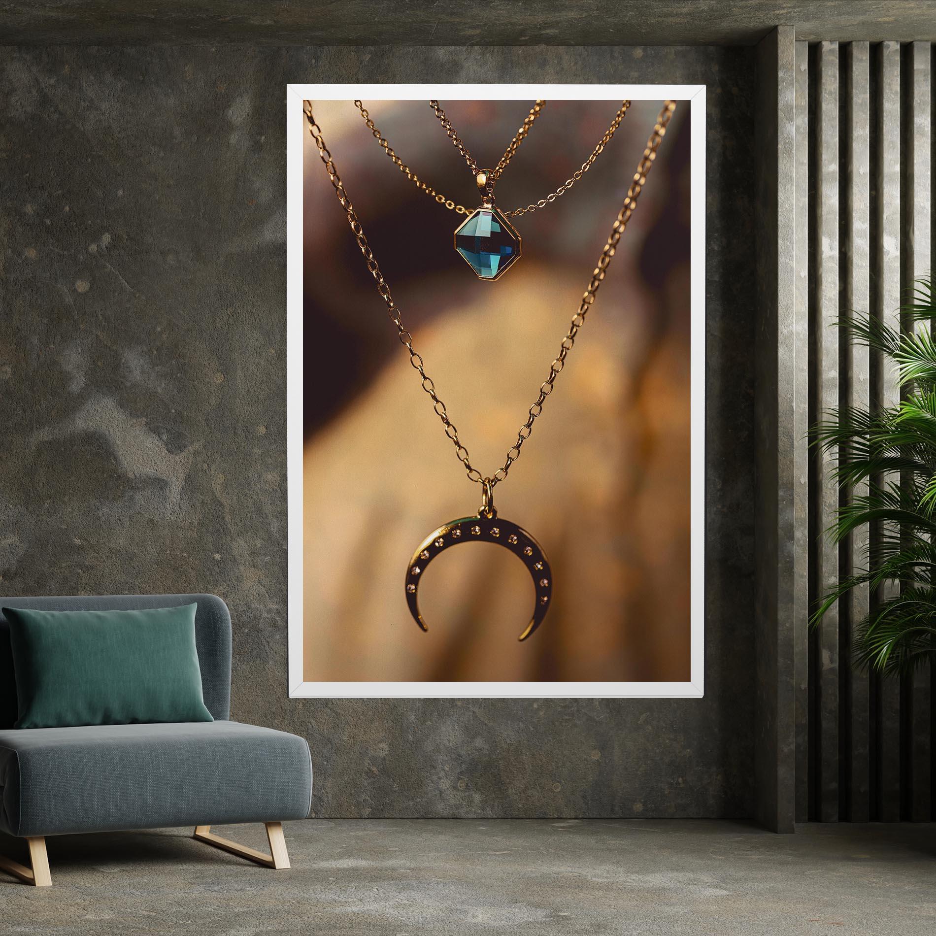 Leinwandbild Moon Blue Necklace mockup 7