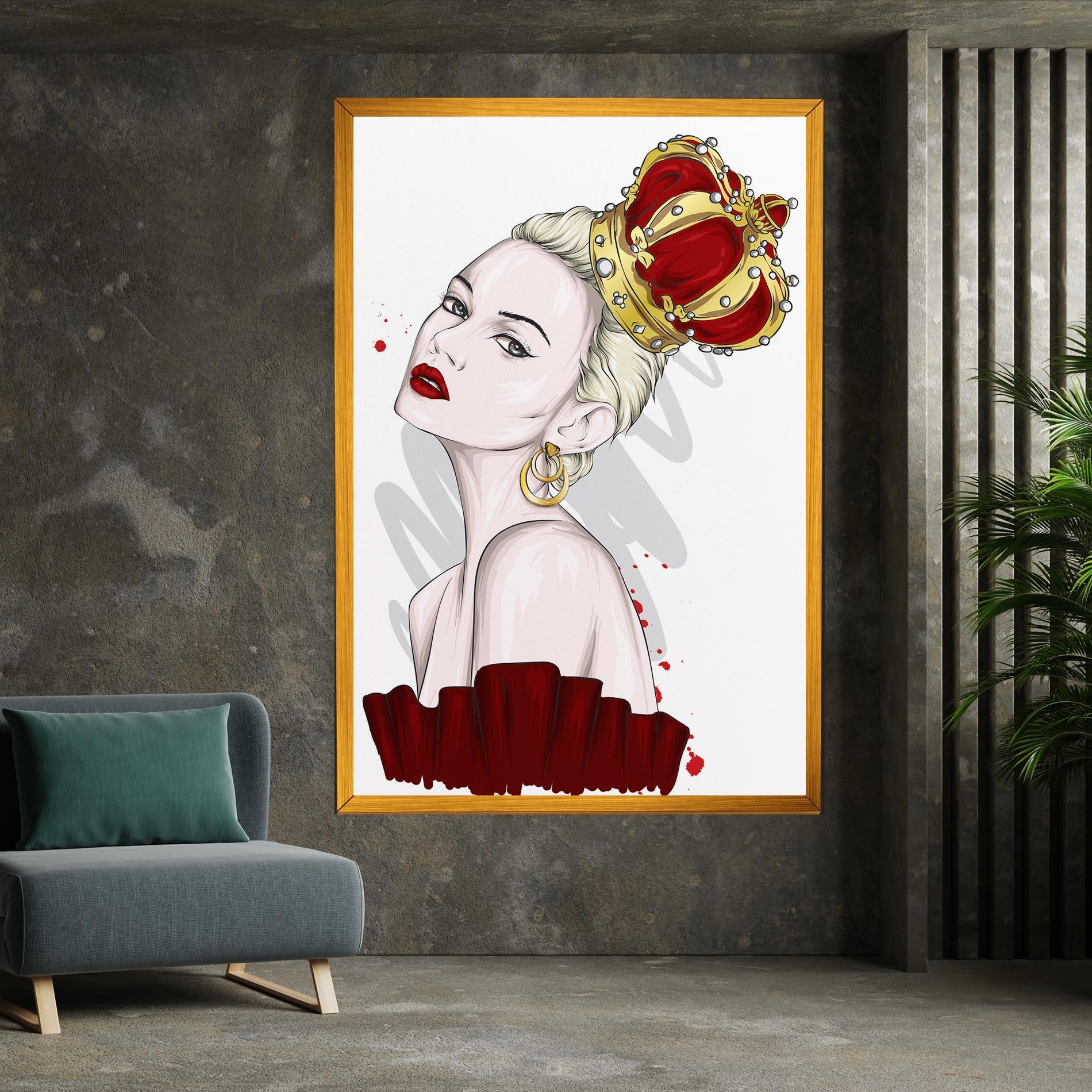 Leinwandbild Big Red Crown mockup 7