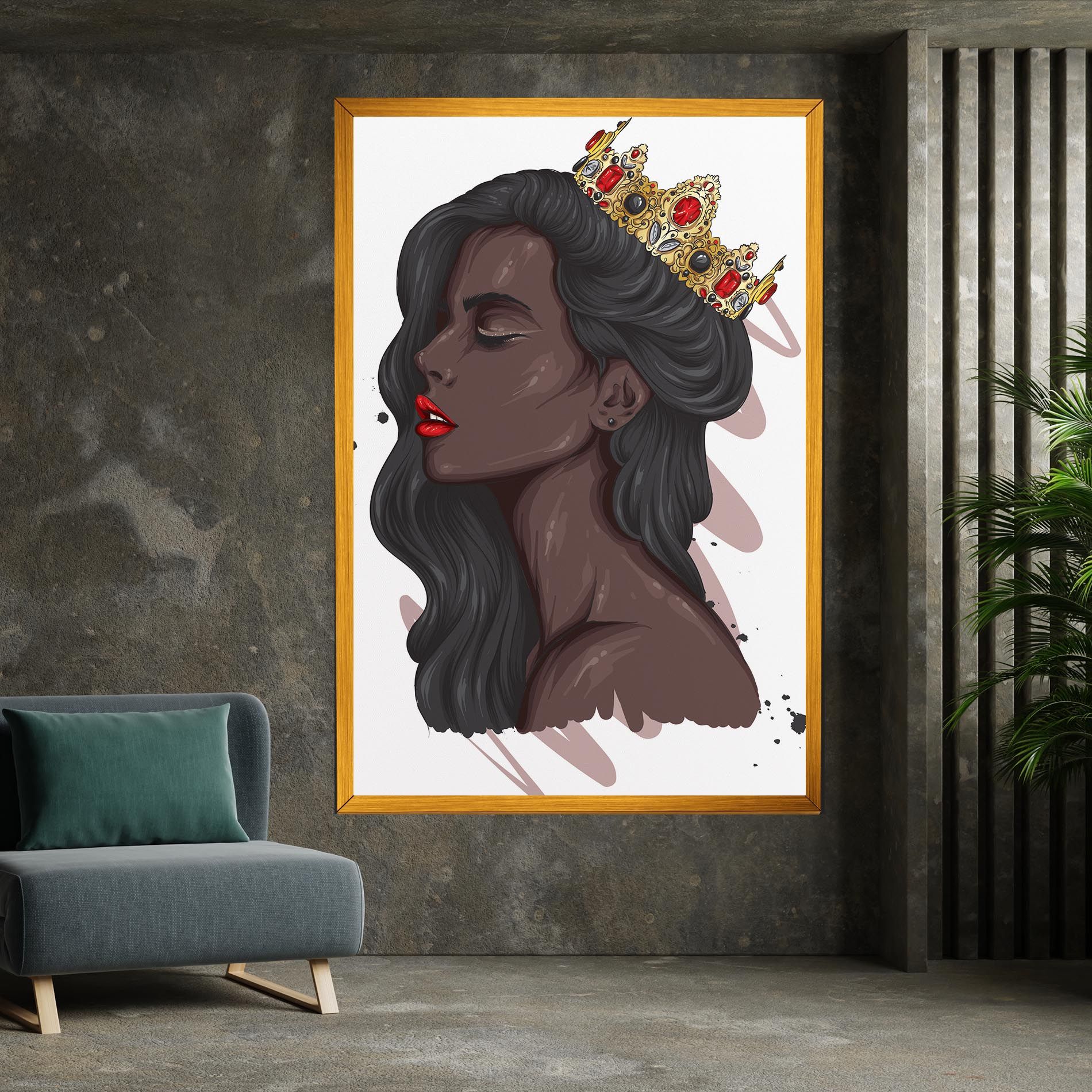 Black Woman With Crown mockup 7