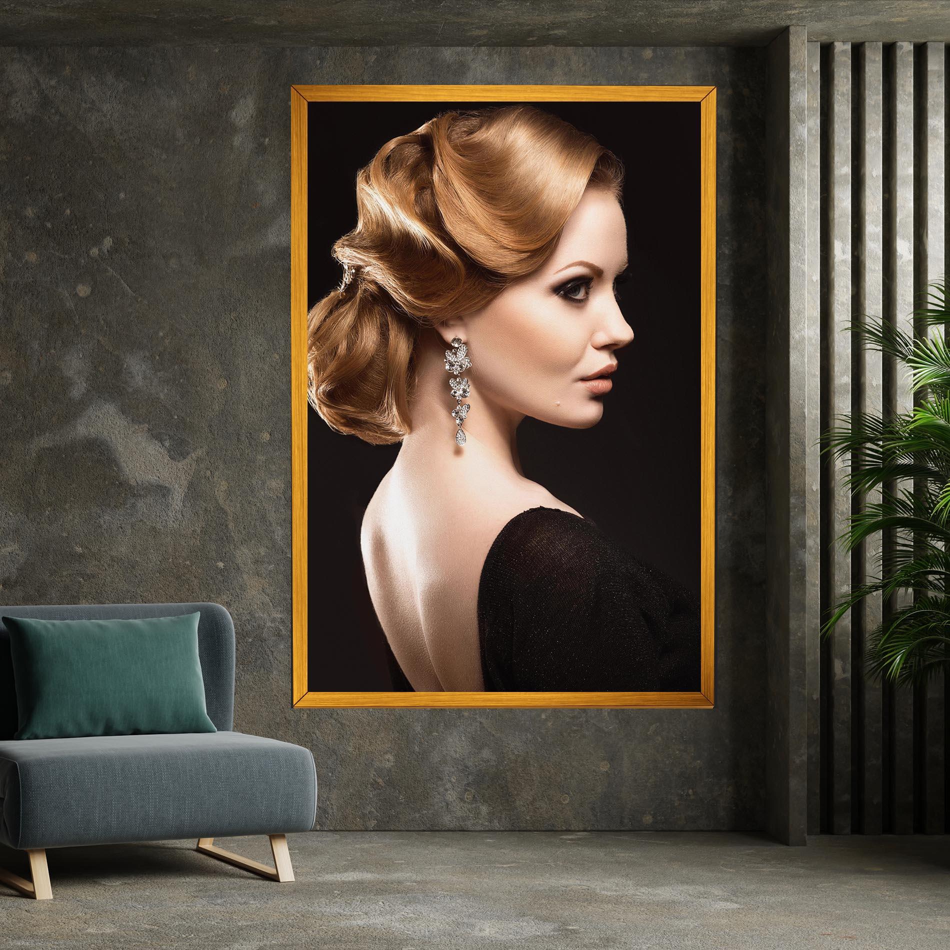 Leinwandbild Elegant Earrings mockup 7