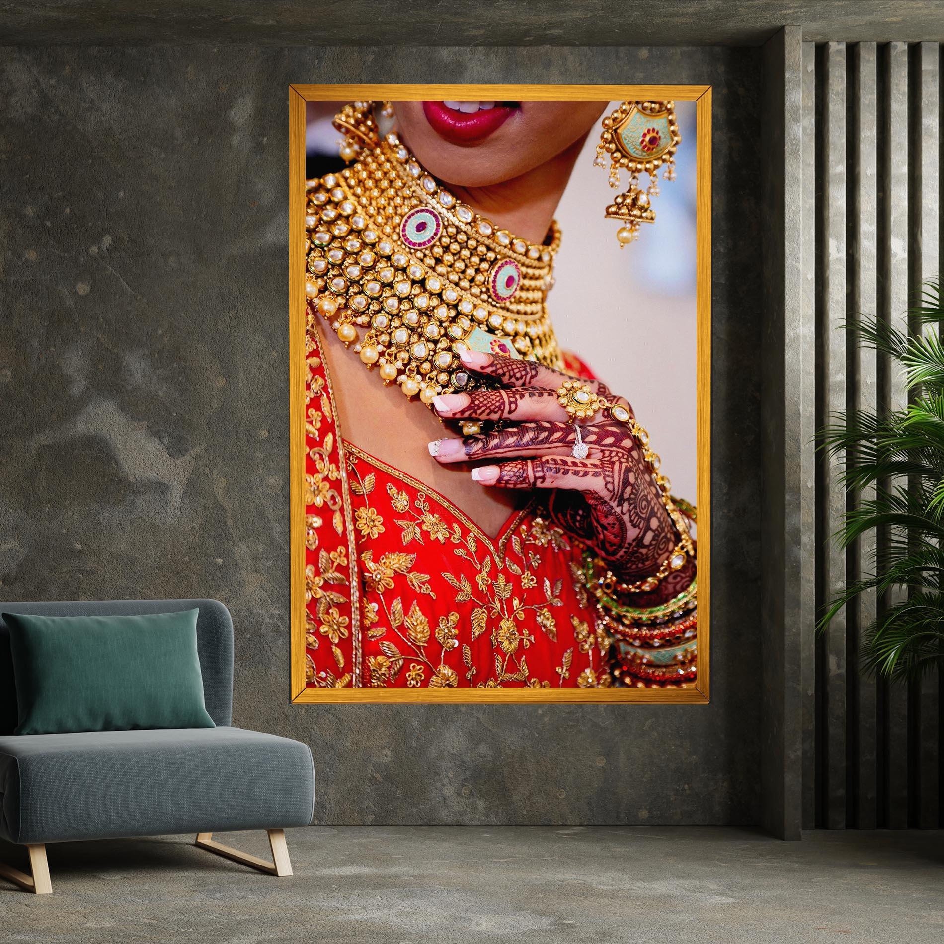 Leinwandbild Gold Beautiful Jewelry mockup 7