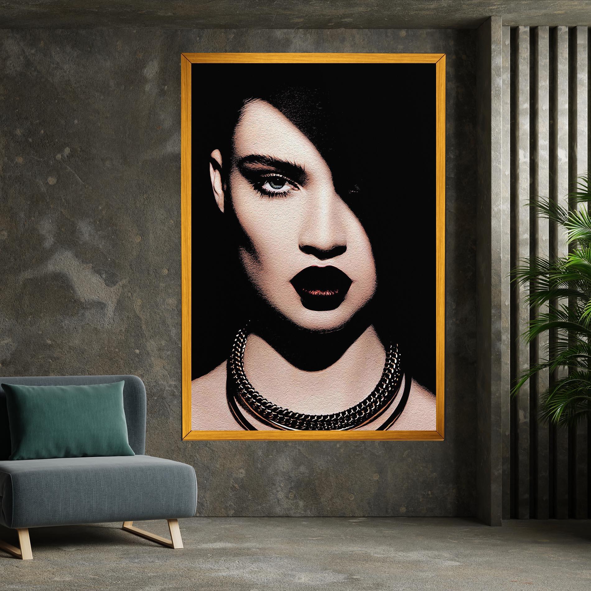 Leinwandbild Gold Necklace mockup 7