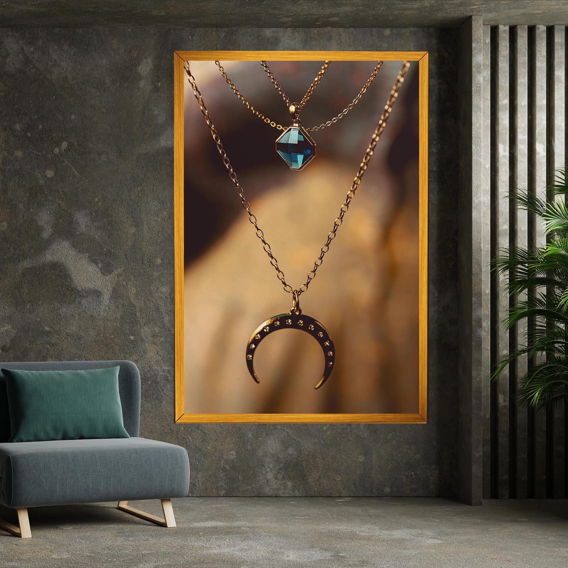 Leinwandbild Moon Blue Necklace mockup 7