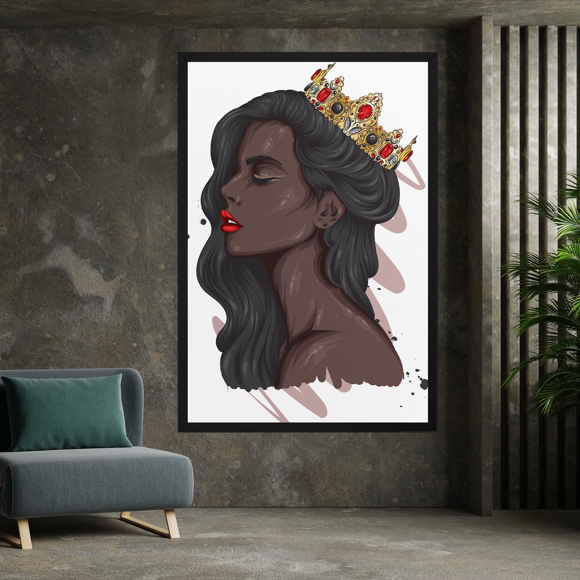 Black Woman With Crown mockup 7