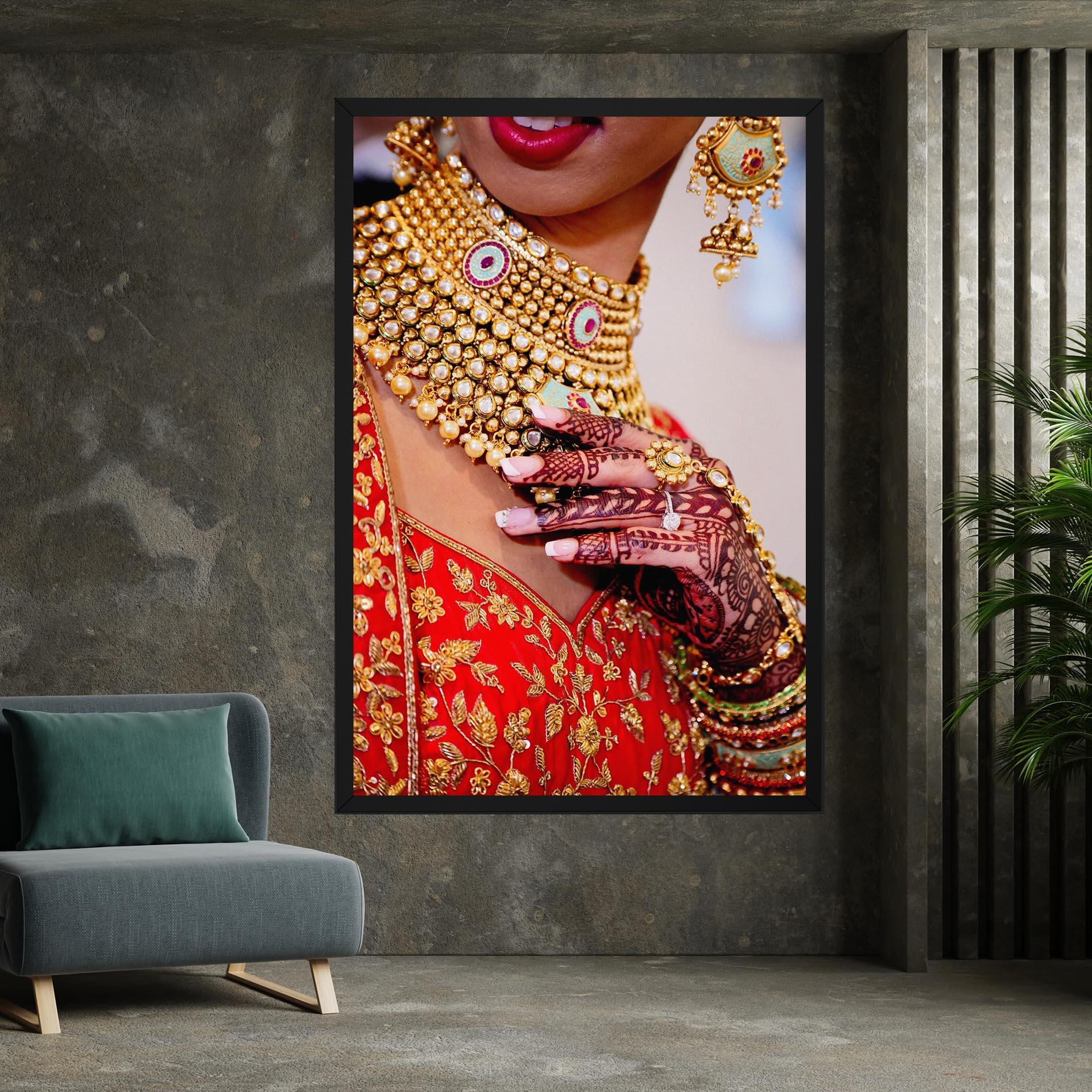 Leinwandbild Gold Beautiful Jewelry mockup 7