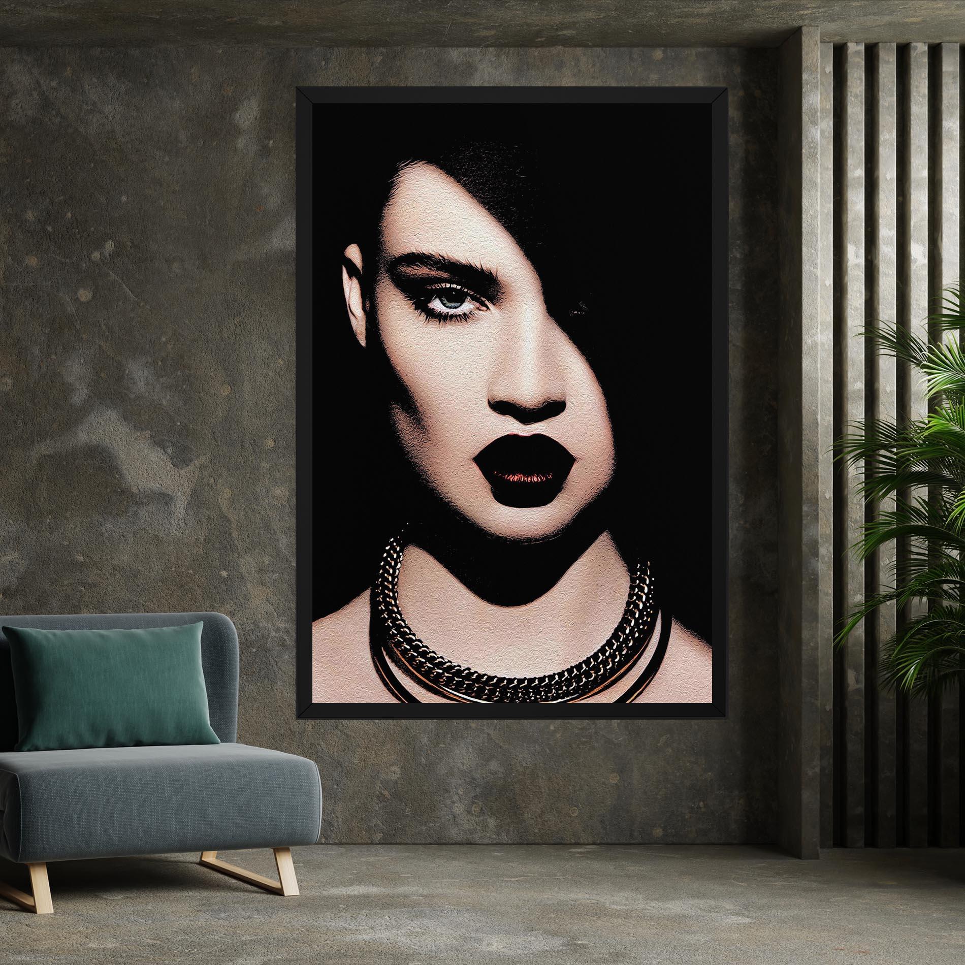 Leinwandbild Gold Necklace mockup 7