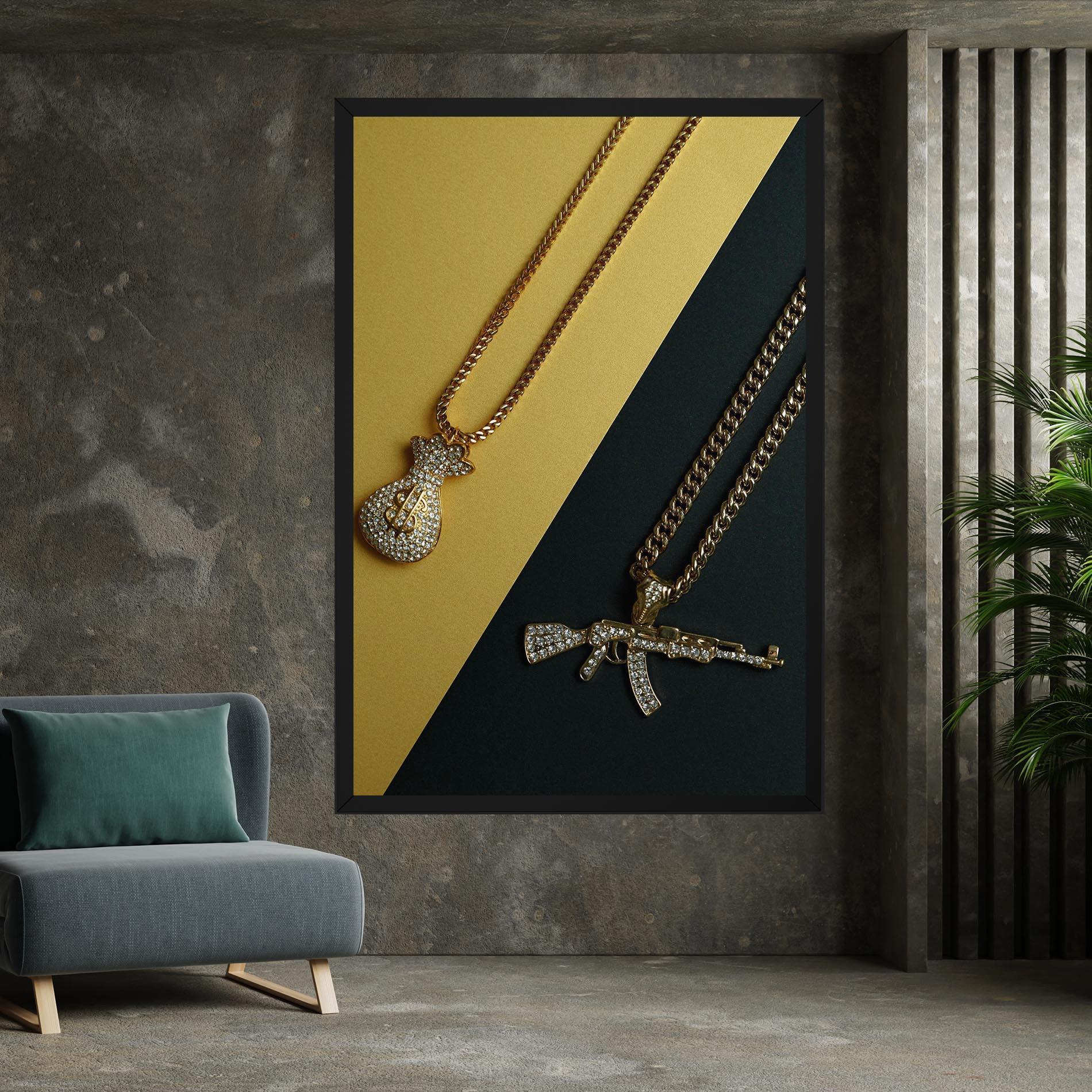 Leinwandbild Gun Neckace mockup 7