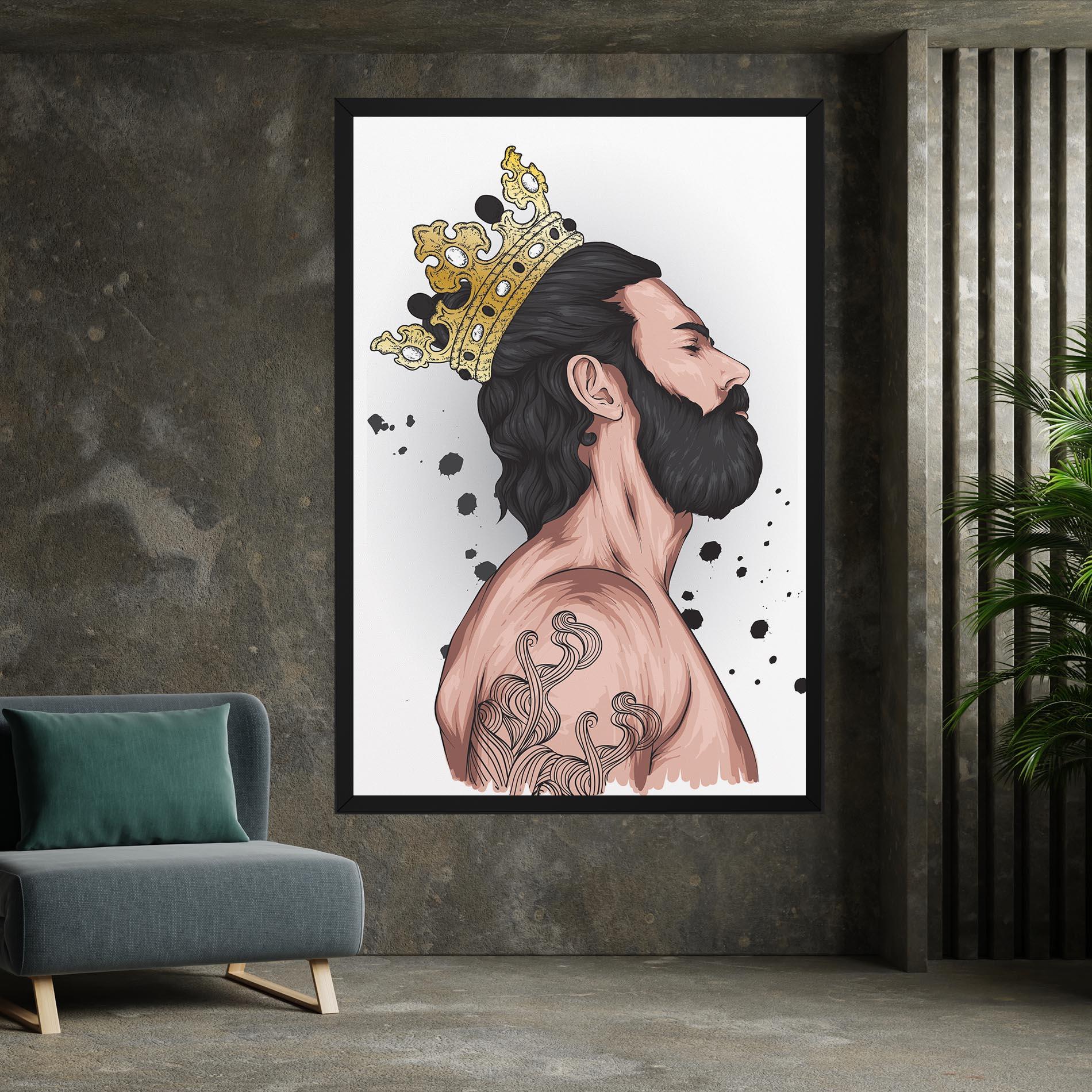 Leinwandbild Male With Crown mockup 7