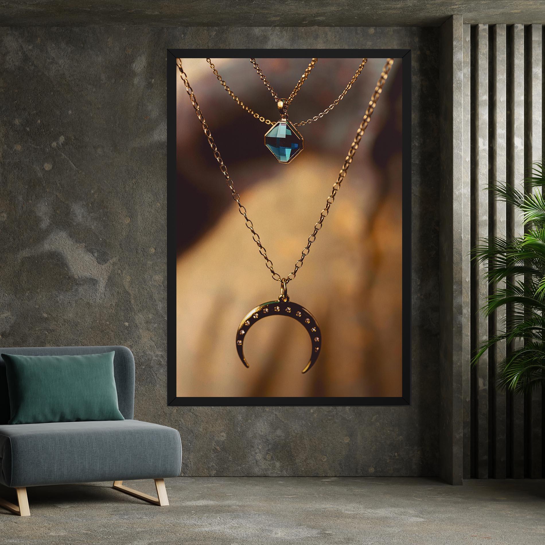 Leinwandbild Moon Blue Necklace mockup 7