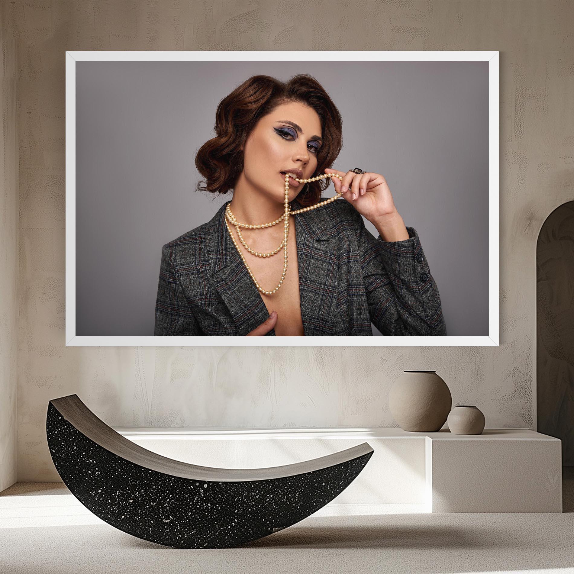 Leinwandbild Gold Pearls mockup 8