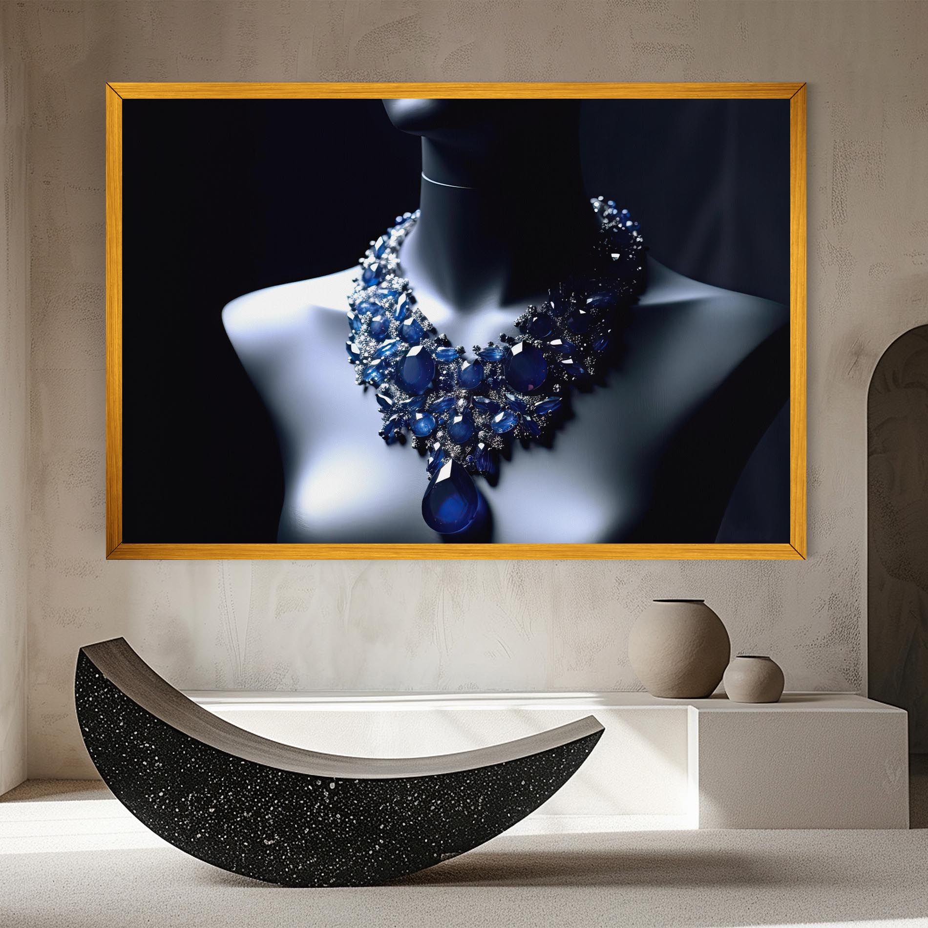 Blue Diamonds Necklace mockup 8