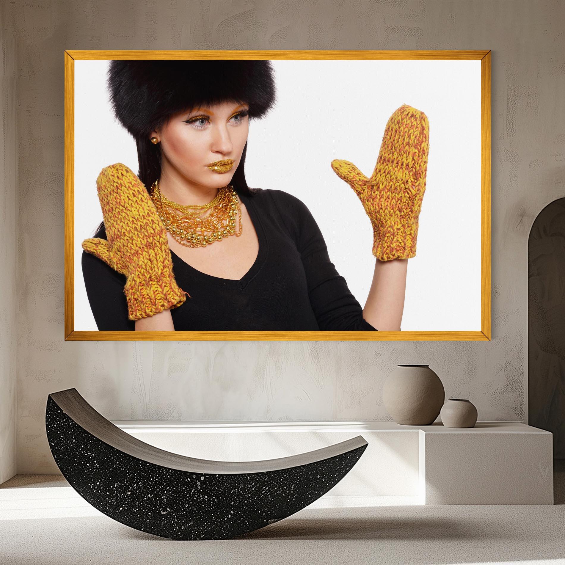 Leinwandbild Gold Accessories mockup 8