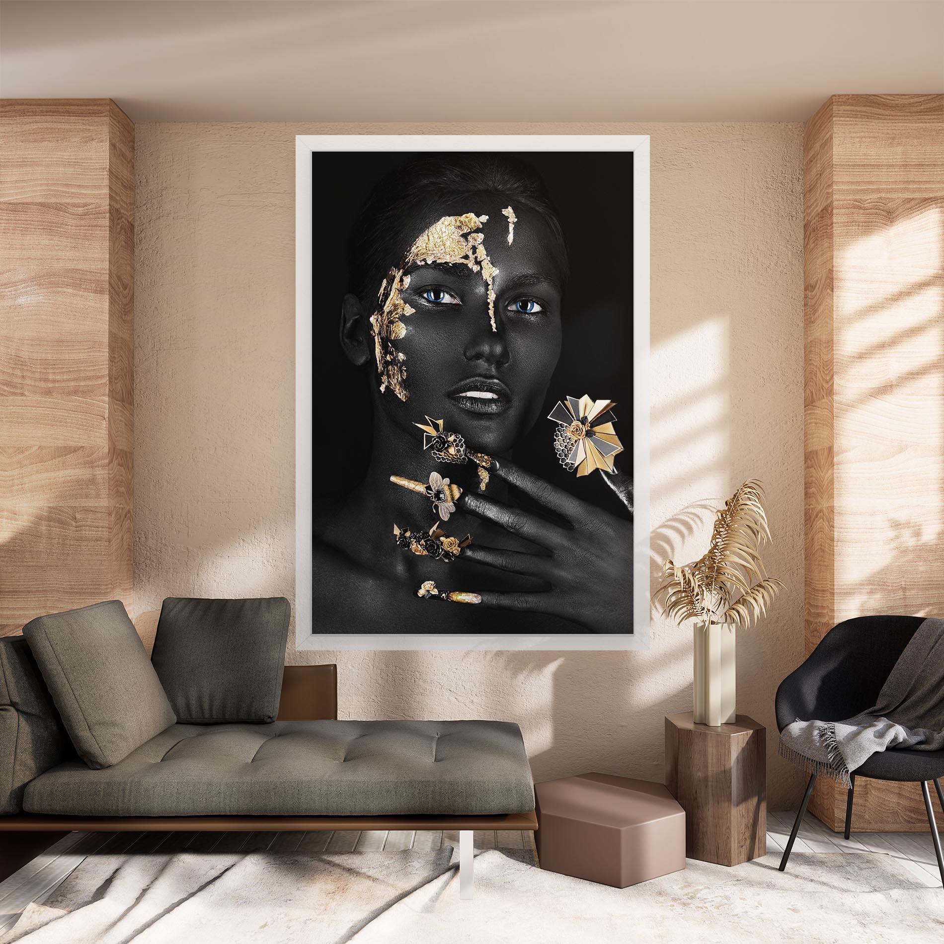 Leinwandbild Black Art Makeup mockup 8