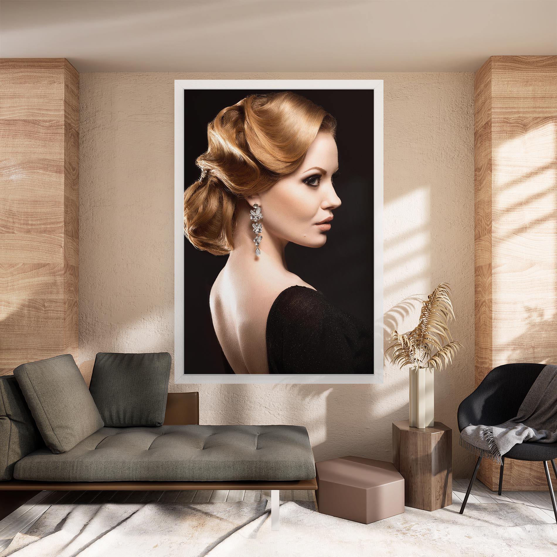 Leinwandbild Elegant Earrings mockup 8