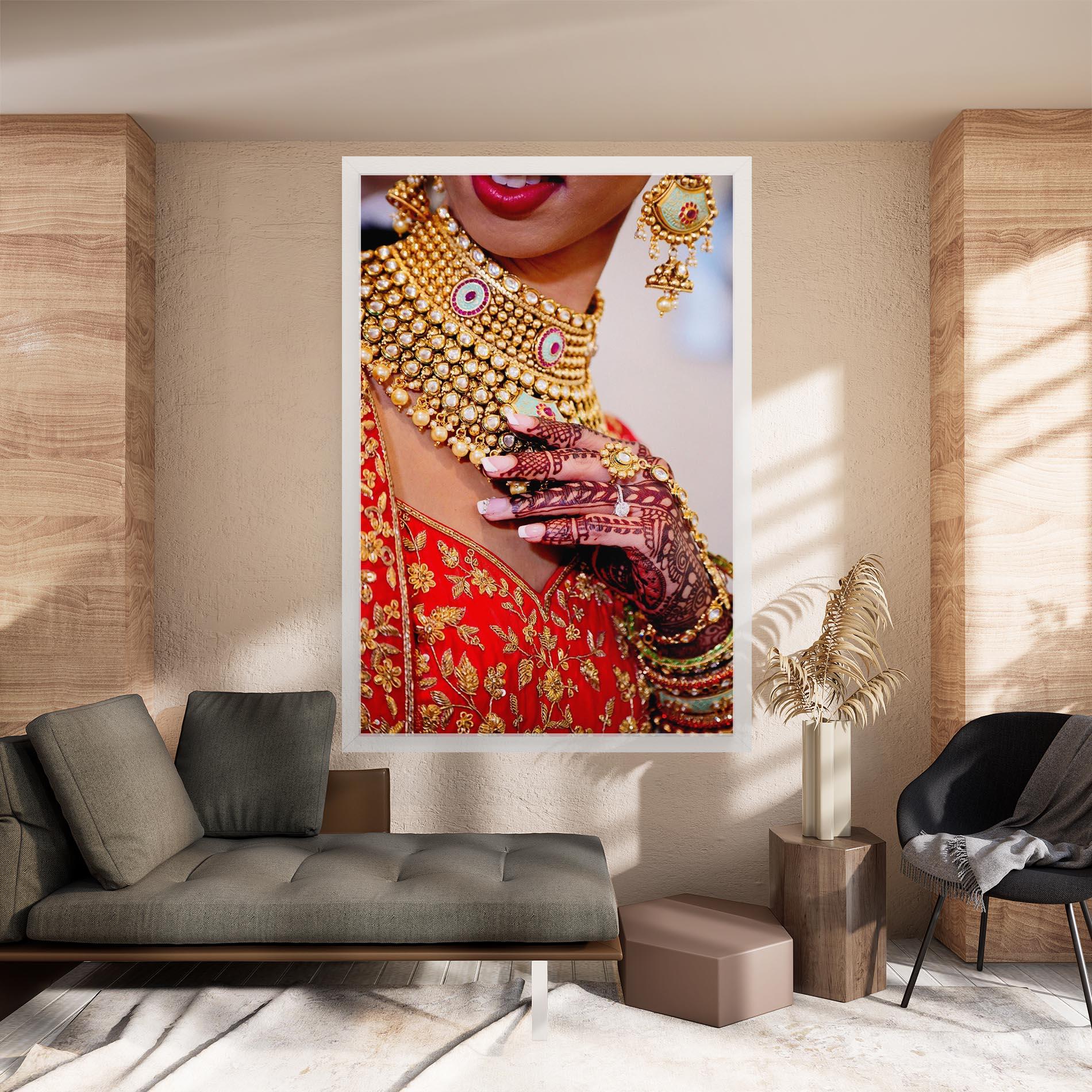 Leinwandbild Gold Beautiful Jewelry mockup 8