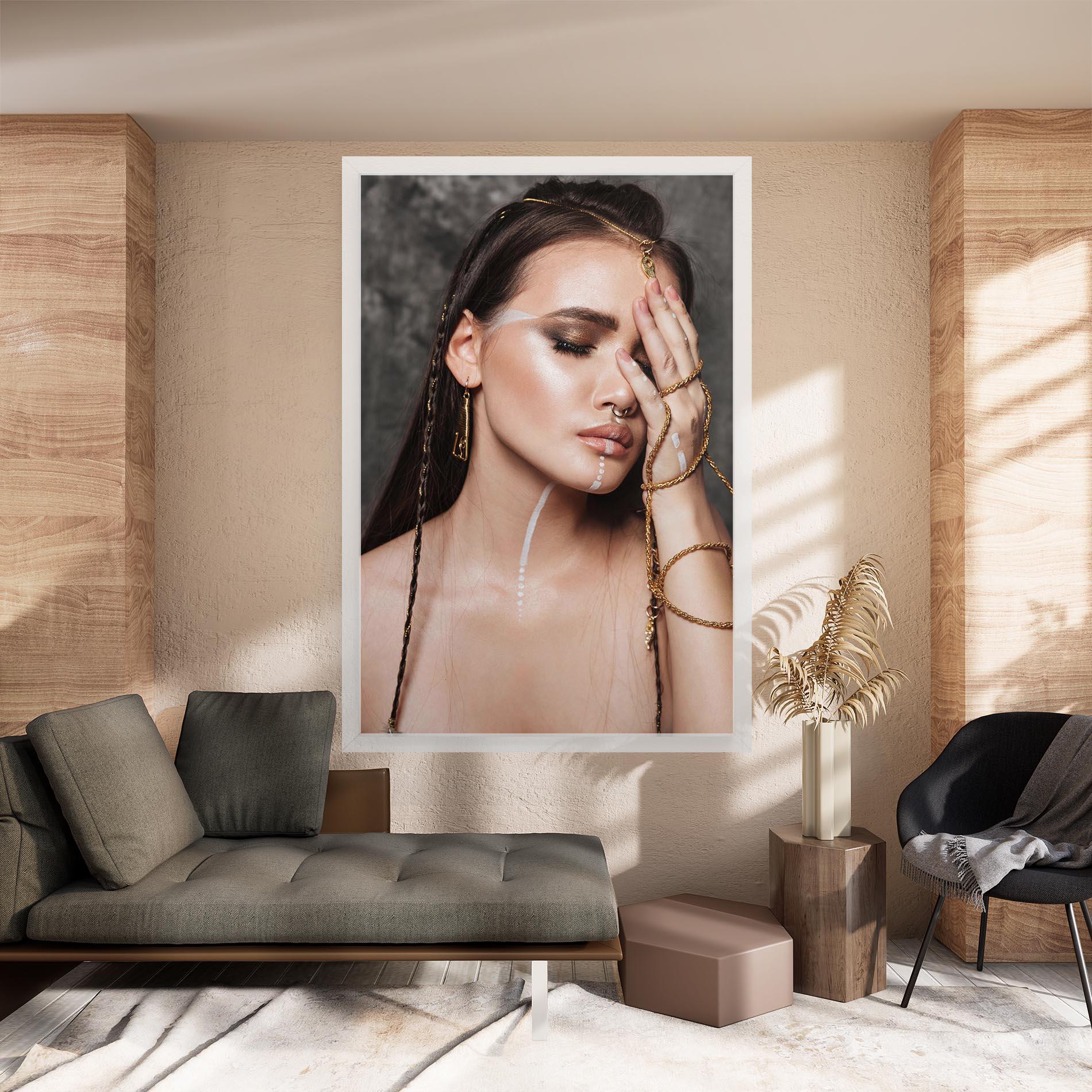 Leinwandbild Gold Hand Accessory mockup 8