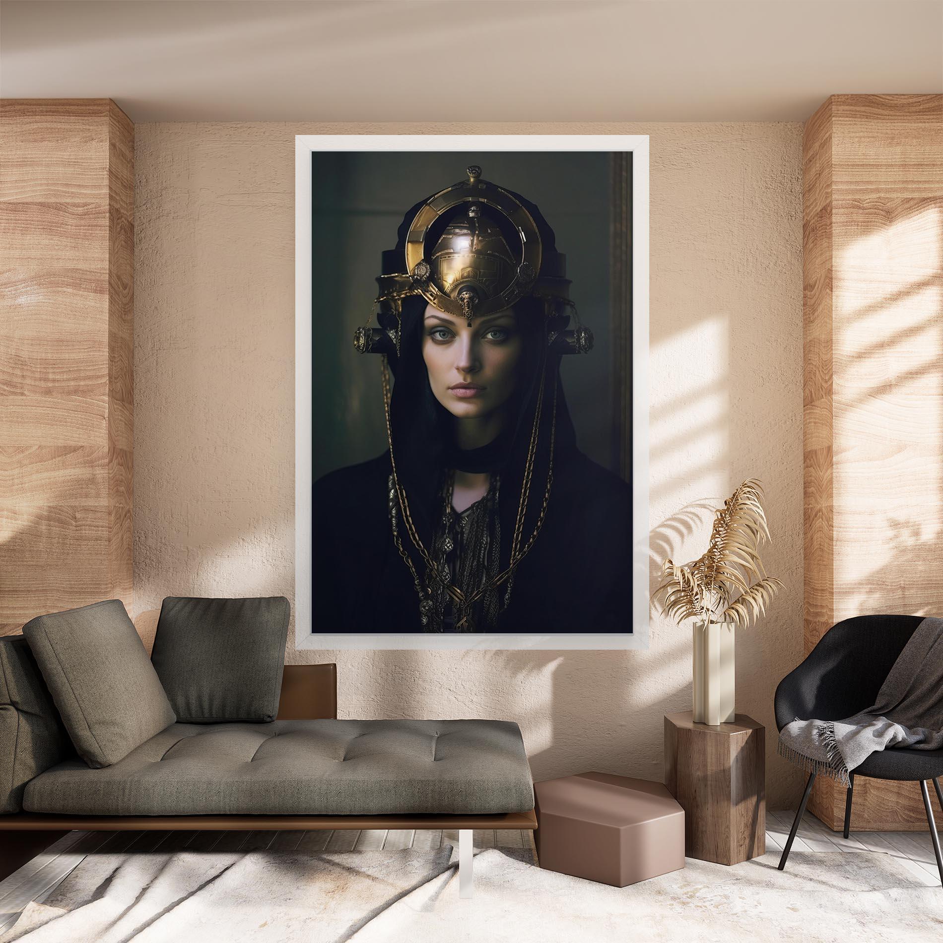 Leinwandbild Gold Headpiece mockup 8