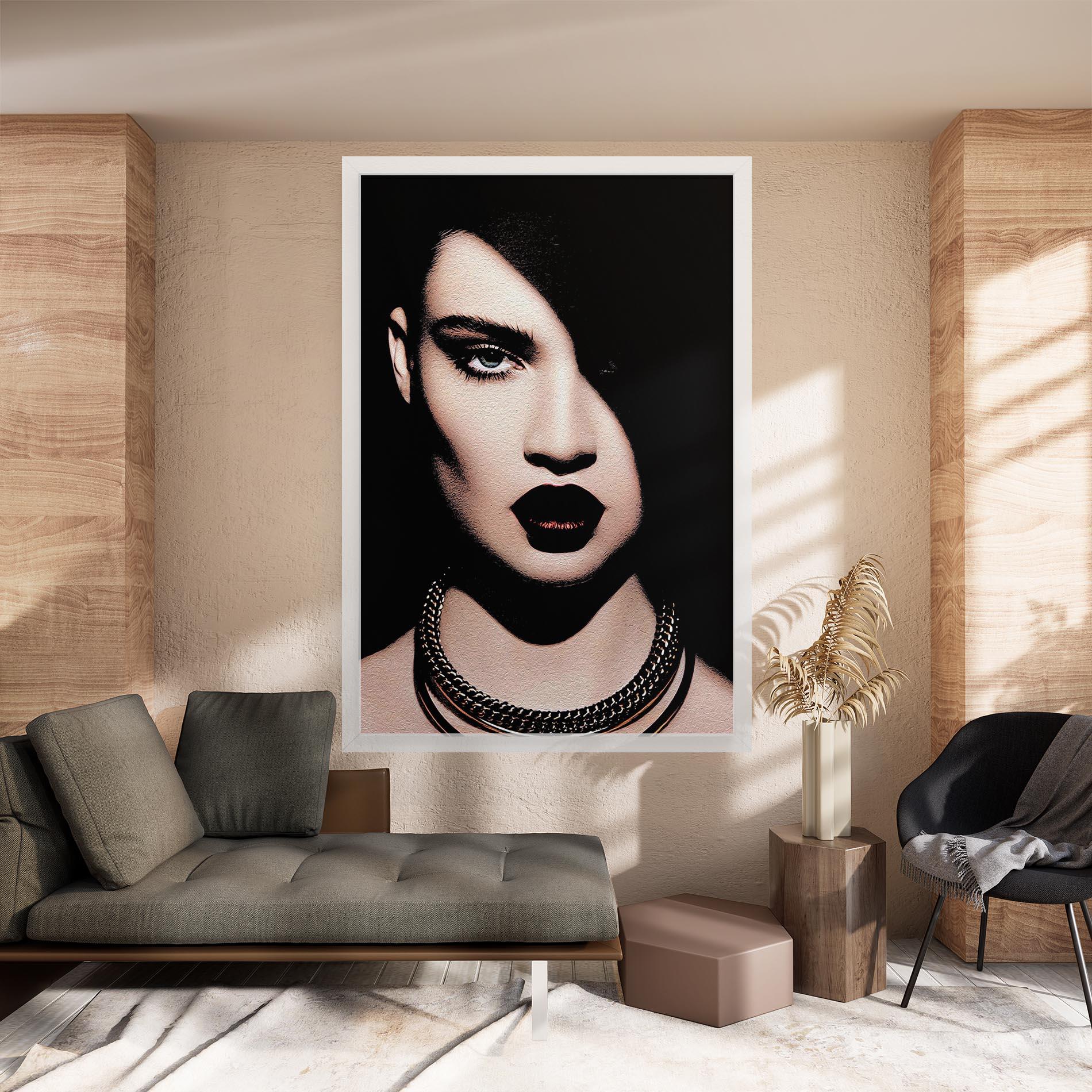 Leinwandbild Gold Necklace mockup 8