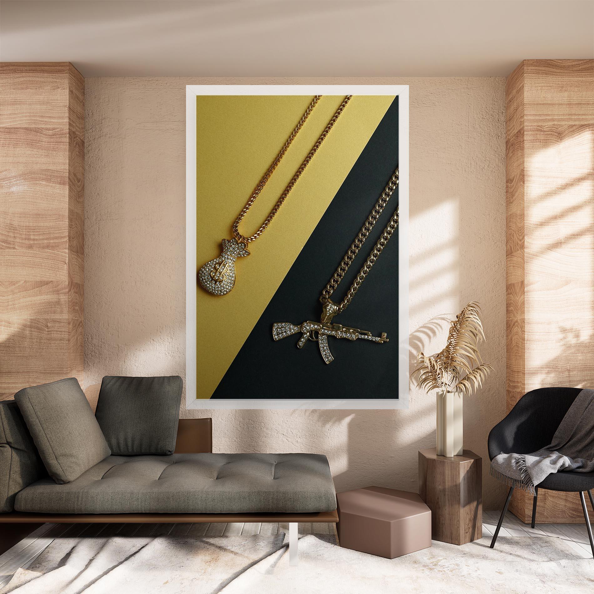 Leinwandbild Gun Neckace mockup 8