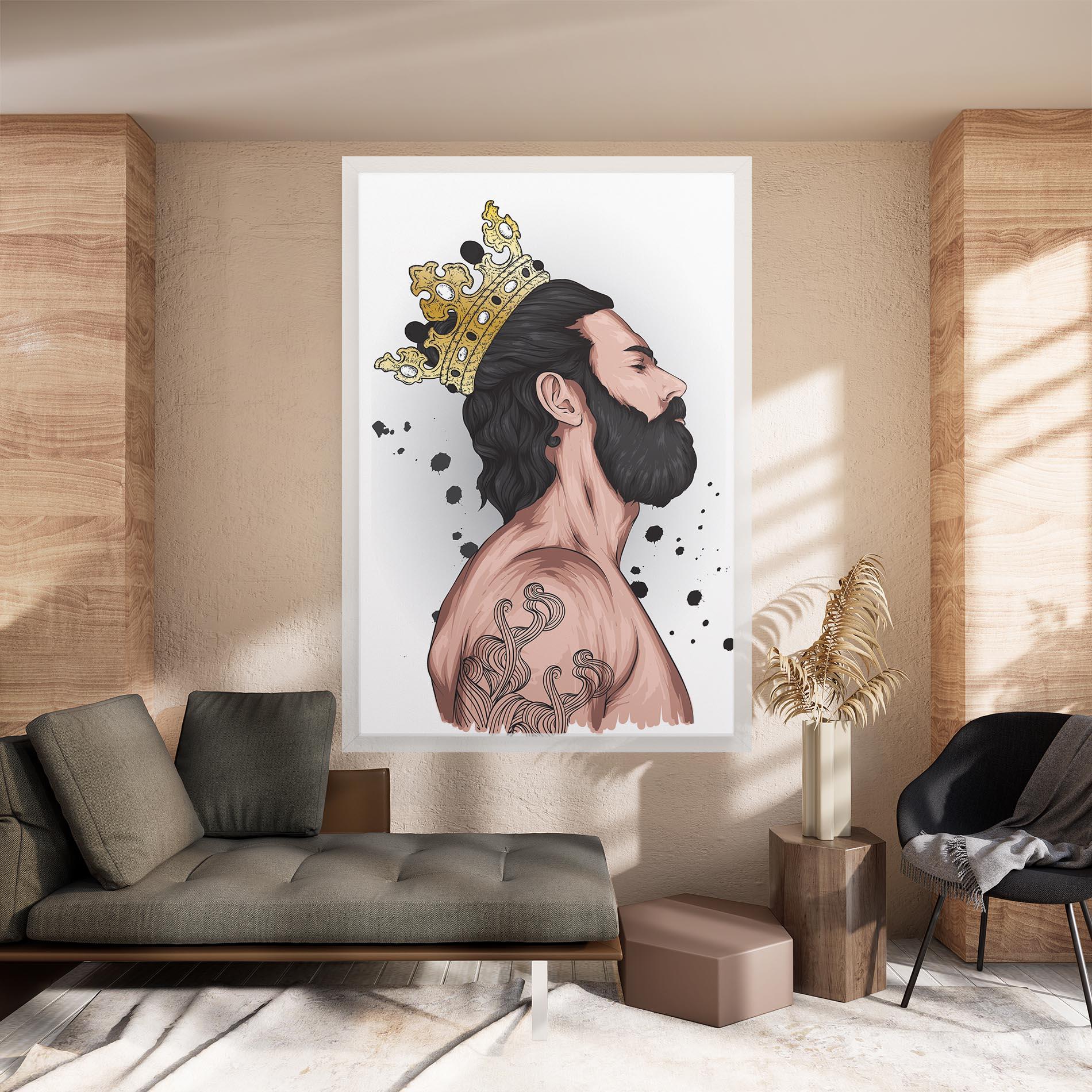 Leinwandbild Male With Crown mockup 8