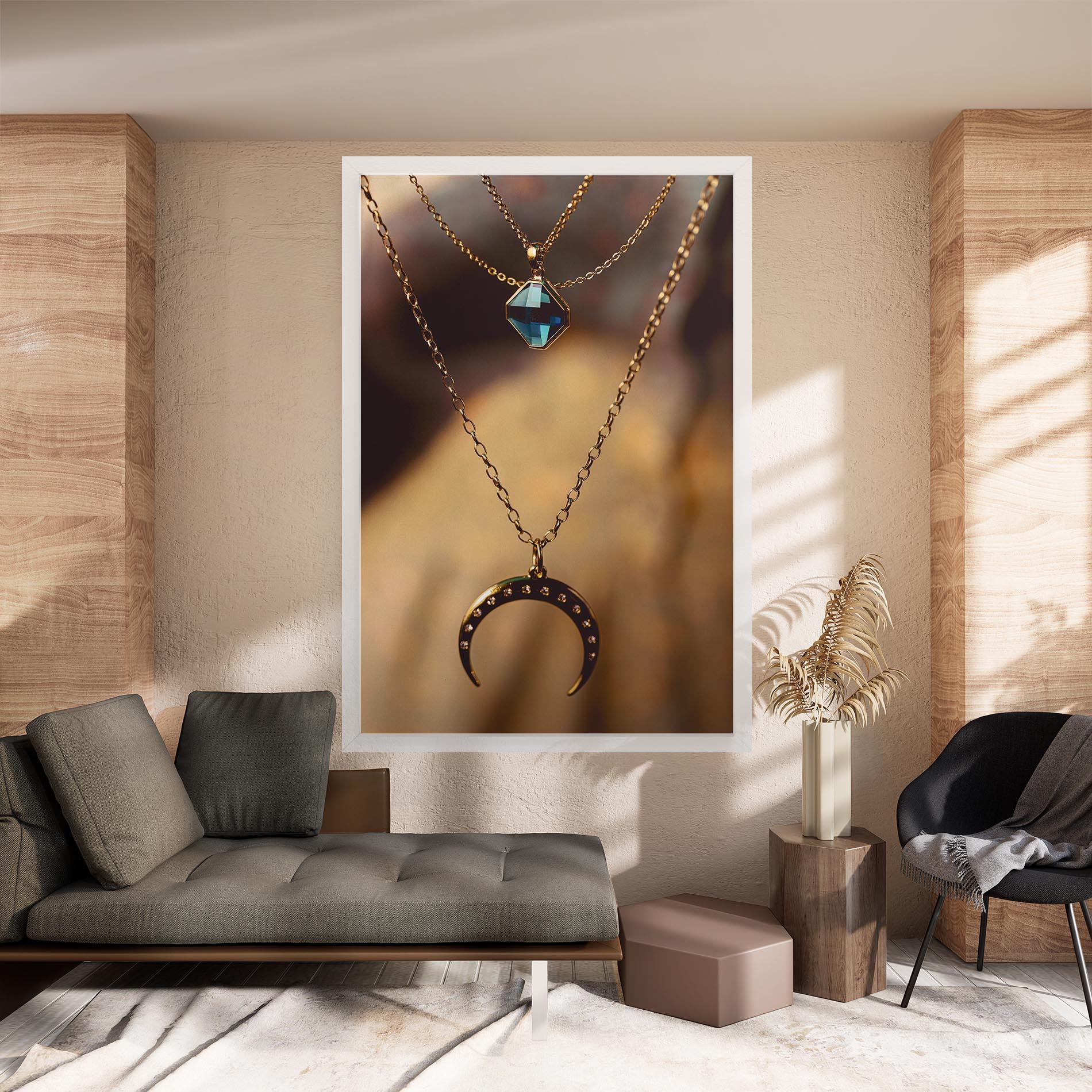 Leinwandbild Moon Blue Necklace mockup 8