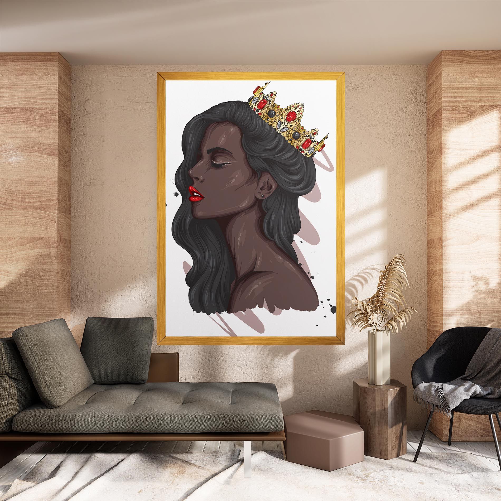 Black Woman With Crown mockup 8