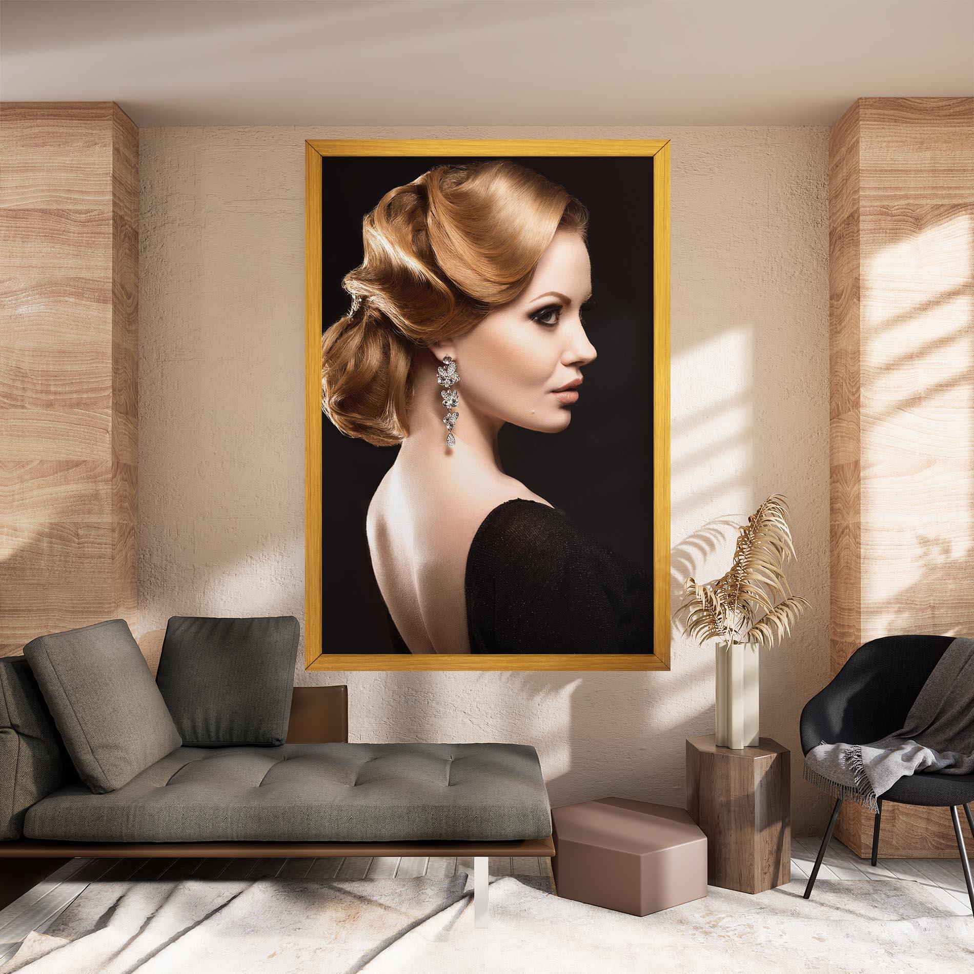 Leinwandbild Elegant Earrings mockup 8