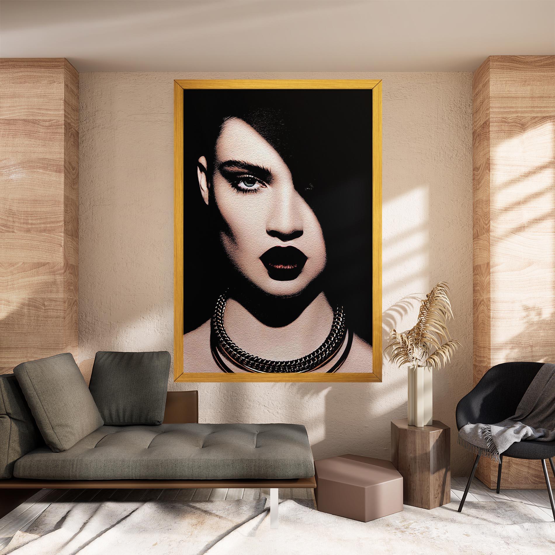 Leinwandbild Gold Necklace mockup 8