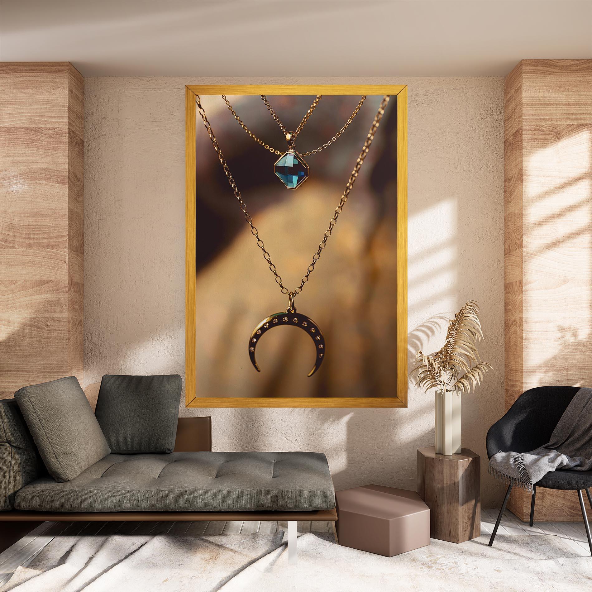 Leinwandbild Moon Blue Necklace mockup 8