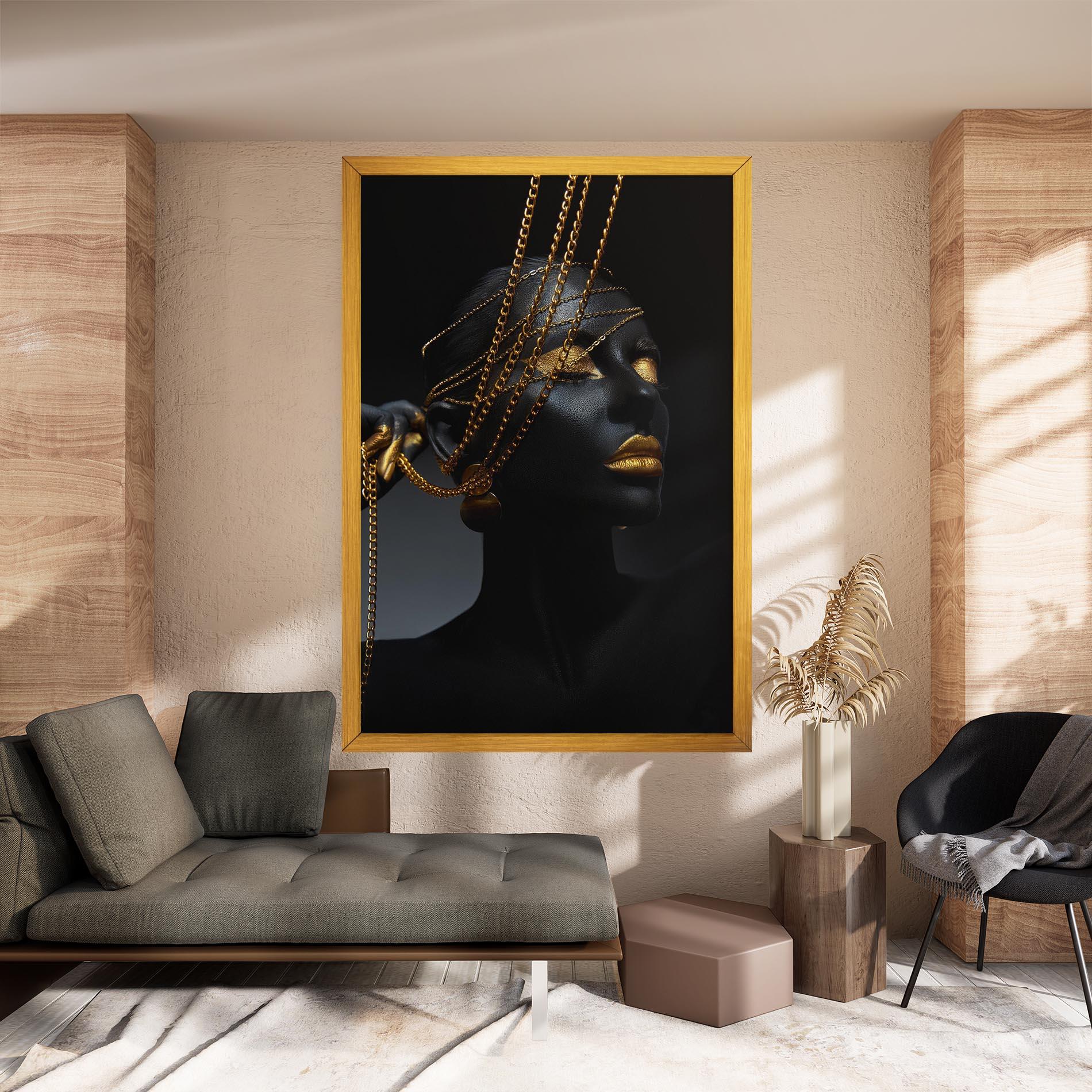 Leinwandbild Pretty Gold Chain mockup 8