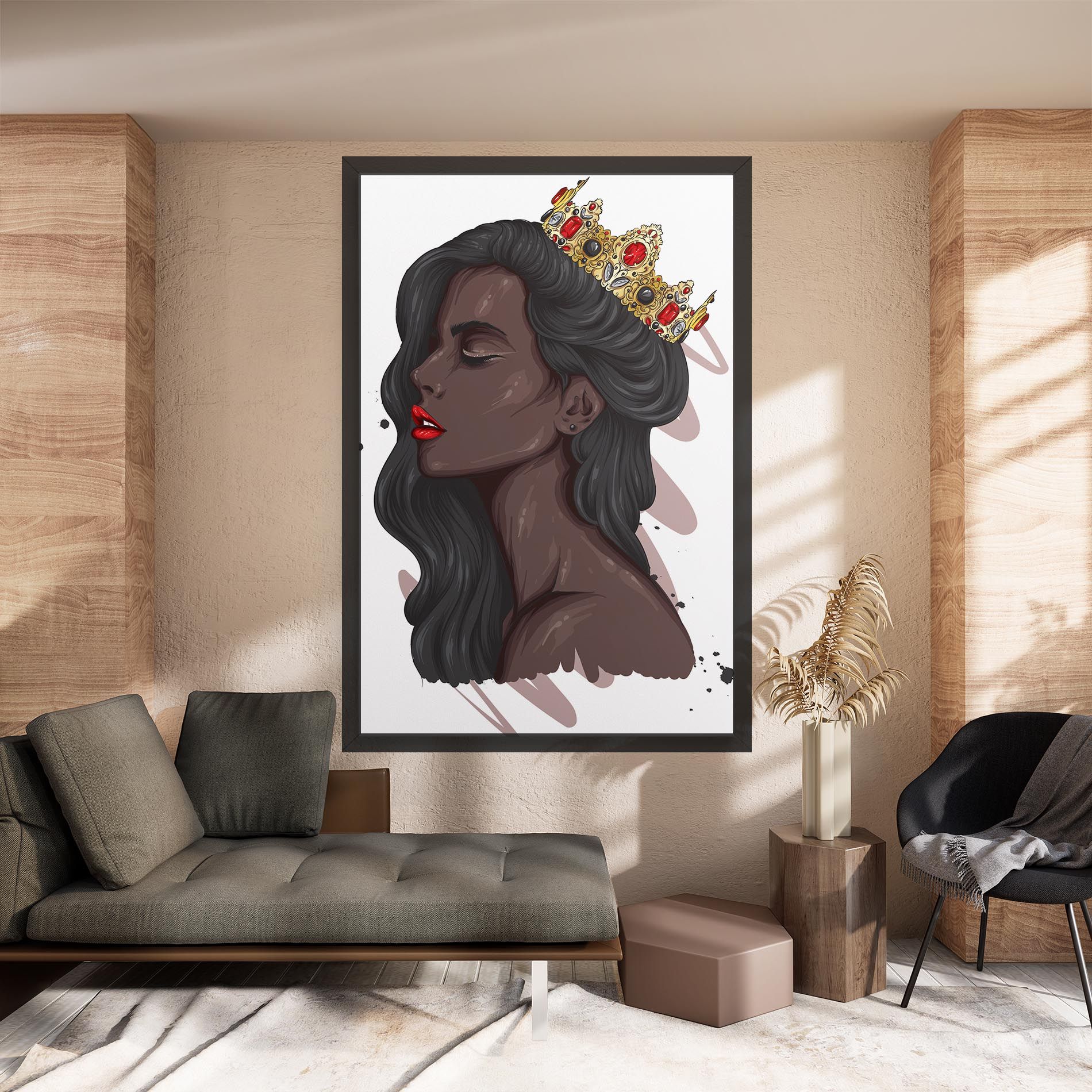 Black Woman With Crown mockup 8