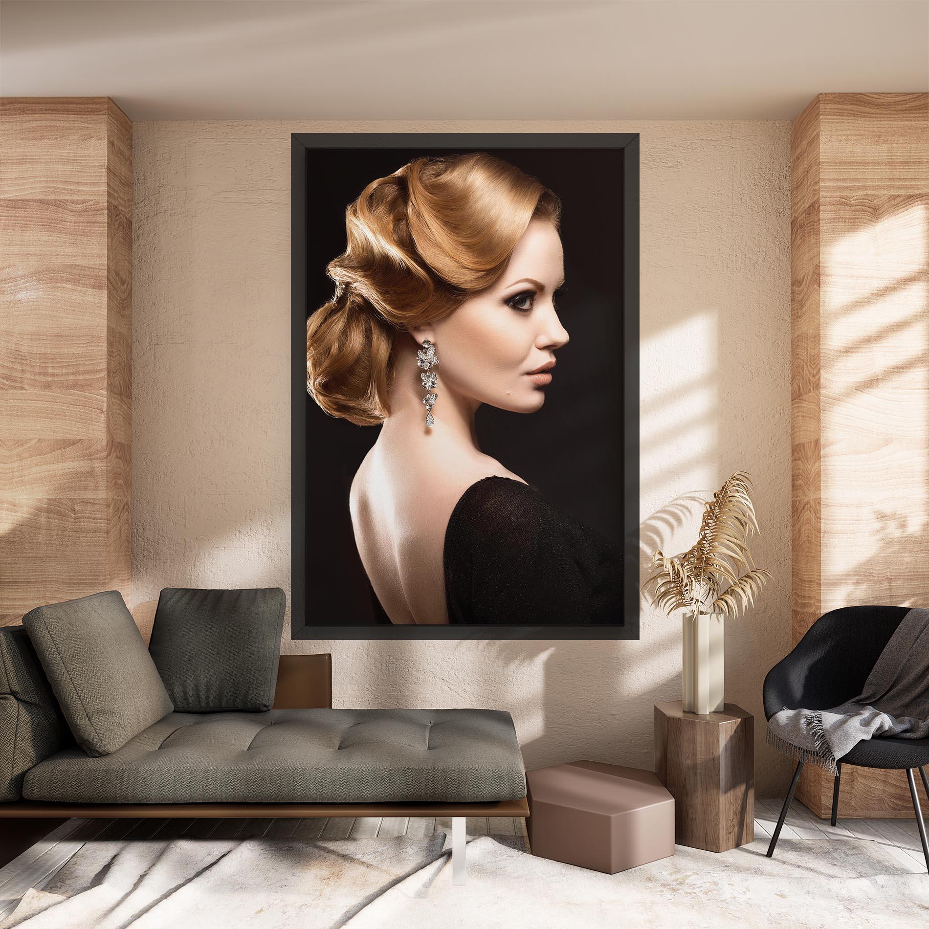 Leinwandbild Elegant Earrings mockup 8