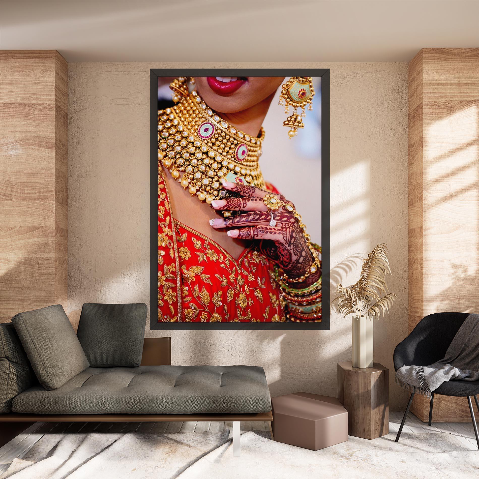 Leinwandbild Gold Beautiful Jewelry mockup 8