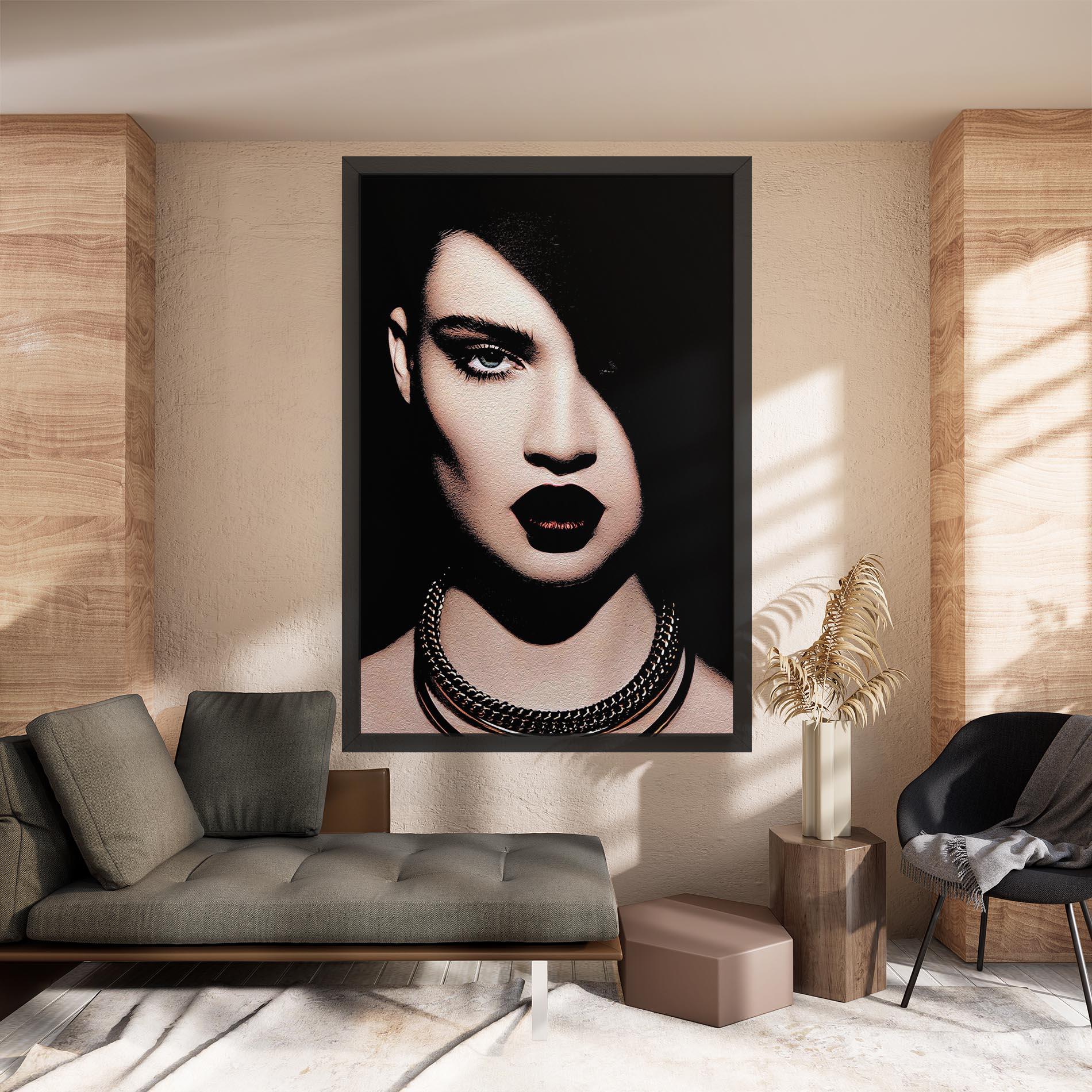 Leinwandbild Gold Necklace mockup 8