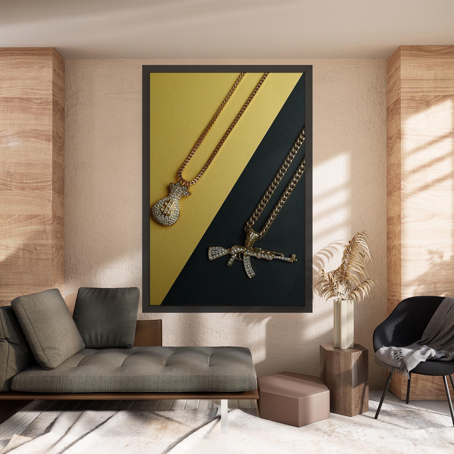 Leinwandbild Gun Neckace mockup 8