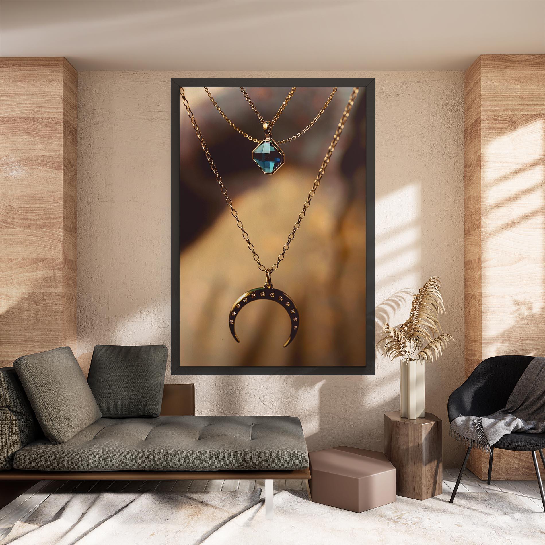 Leinwandbild Moon Blue Necklace mockup 8
