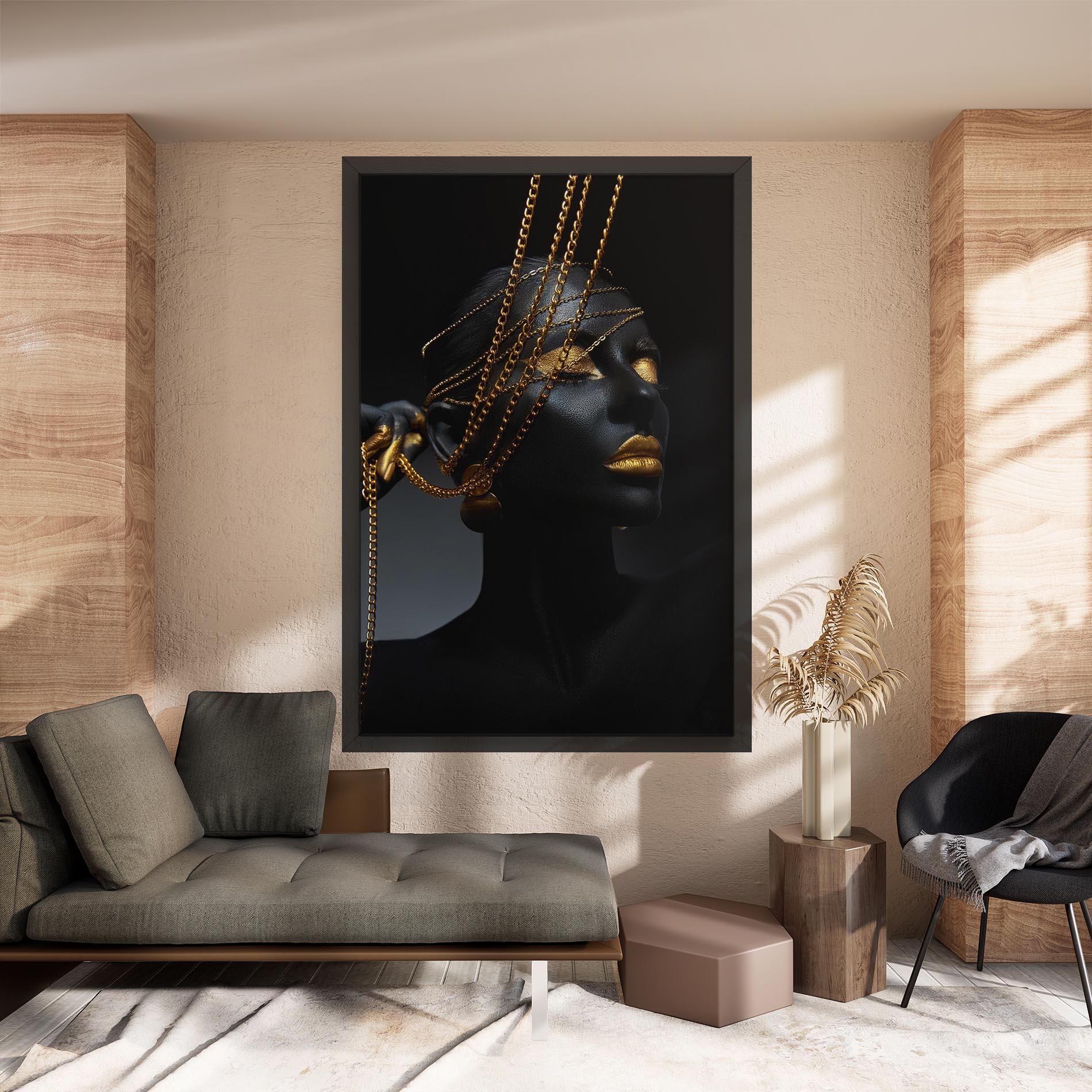 Leinwandbild Pretty Gold Chain mockup 8