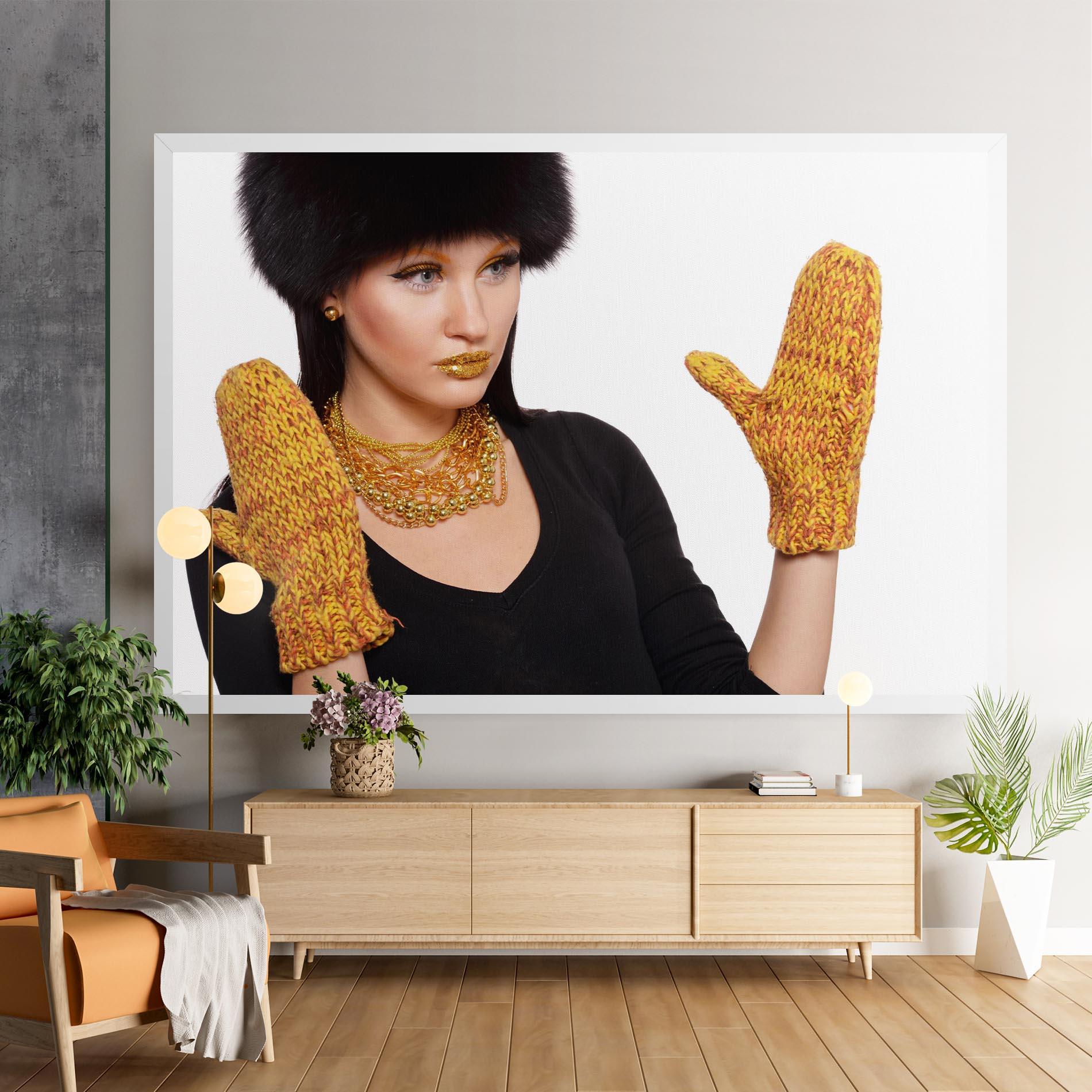 Leinwandbild Gold Accessories mockup 9