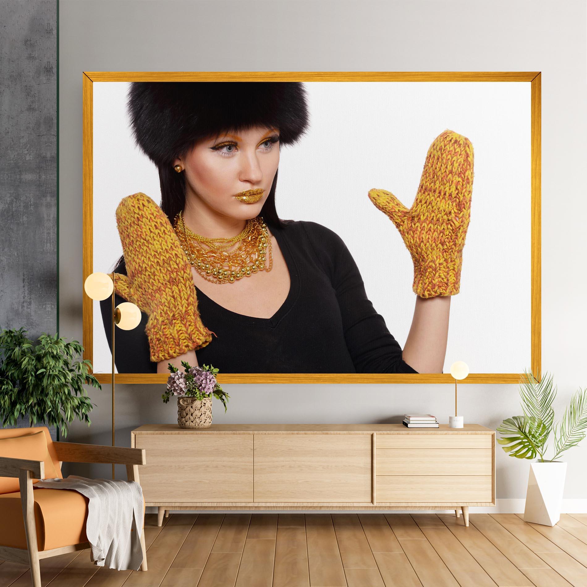 Leinwandbild Gold Accessories mockup 9