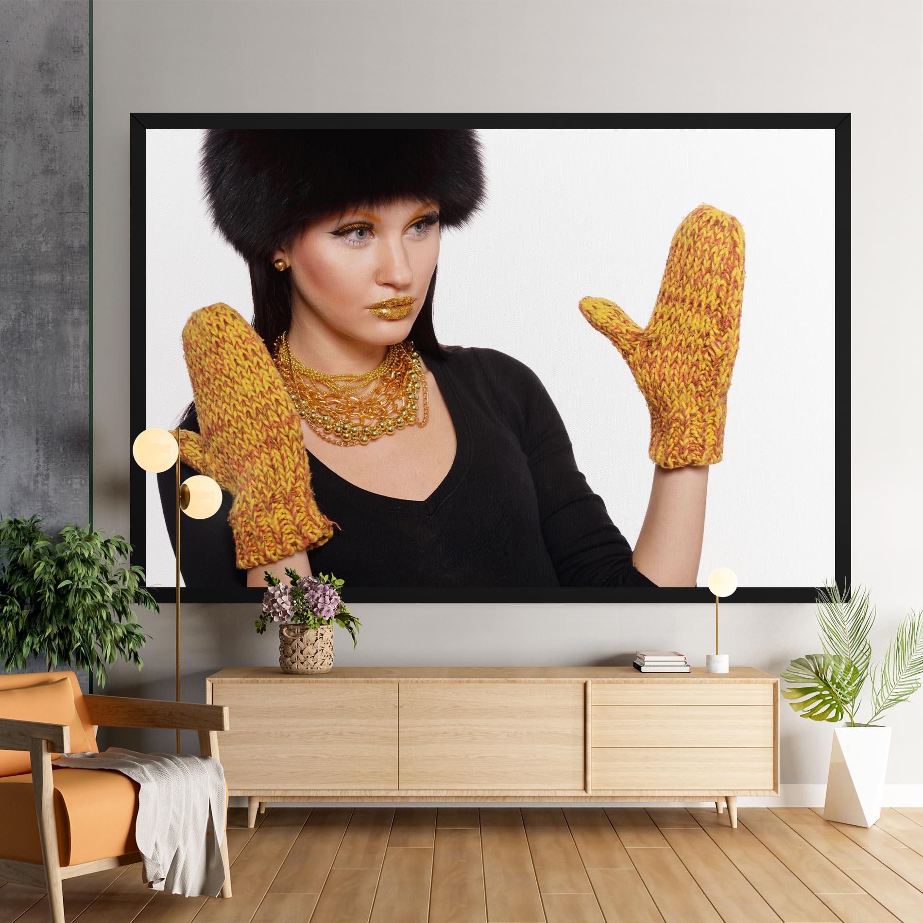 Leinwandbild Gold Accessories mockup 9