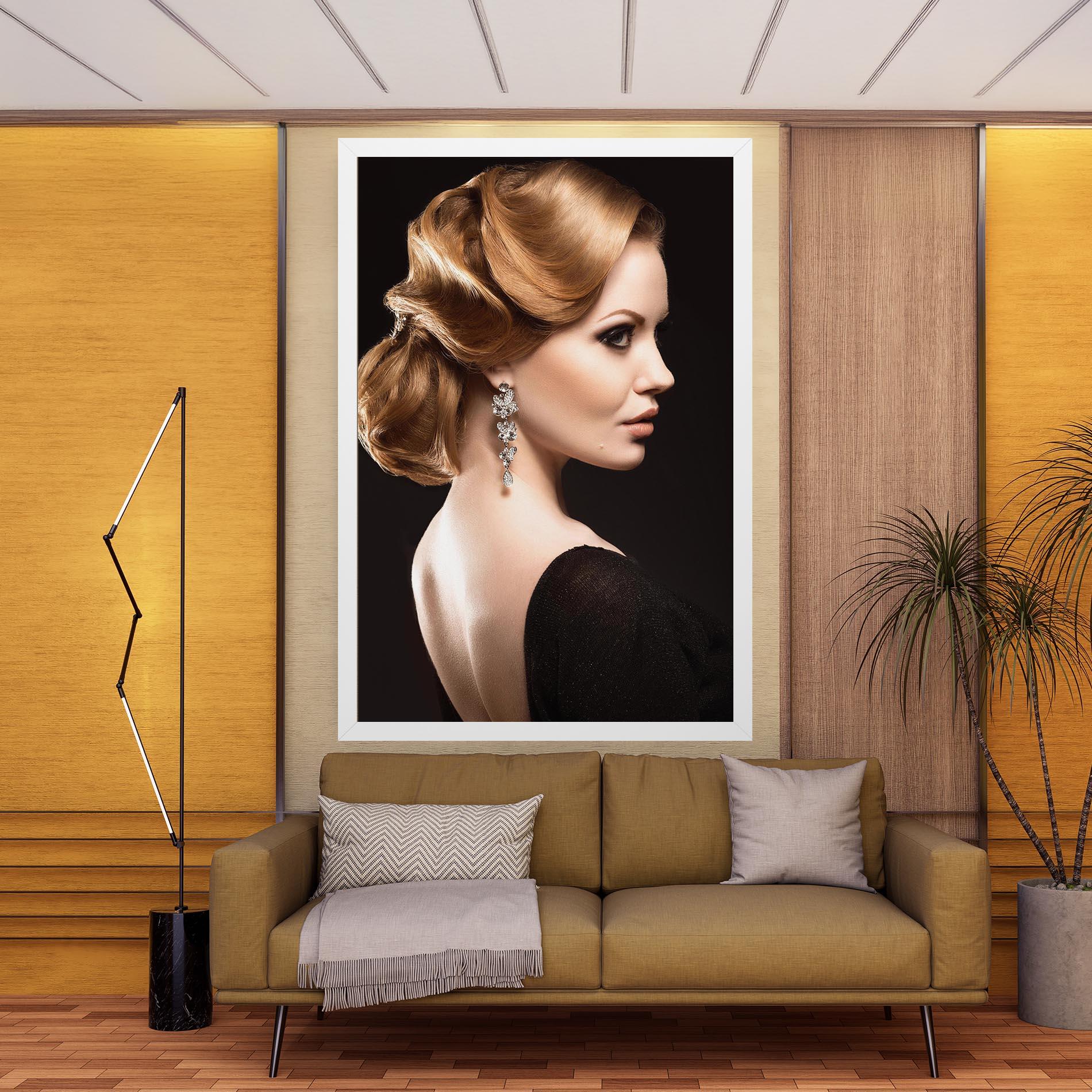 Leinwandbild Elegant Earrings mockup 9