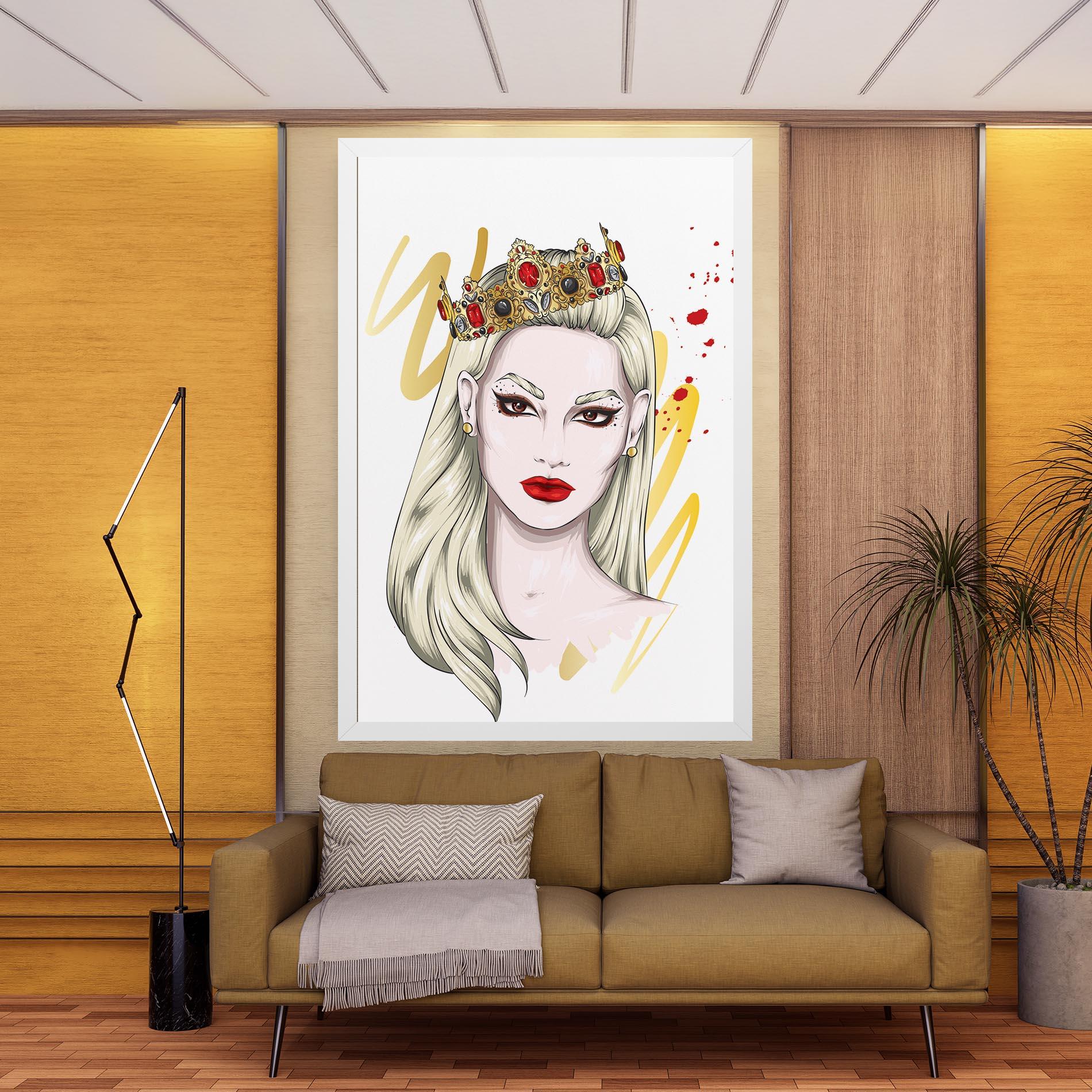 Leinwandbild Gold Crown Woman mockup 9