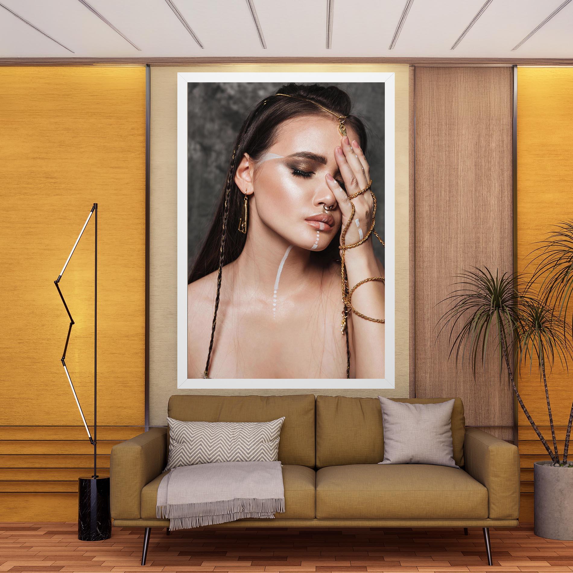 Leinwandbild Gold Hand Accessory mockup 9